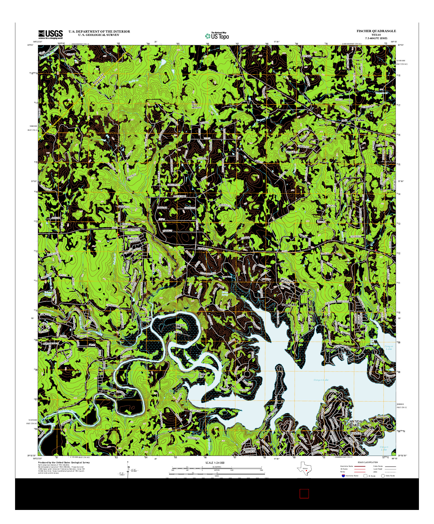 USGS US TOPO 7.5-MINUTE MAP FOR FISCHER, TX 2013