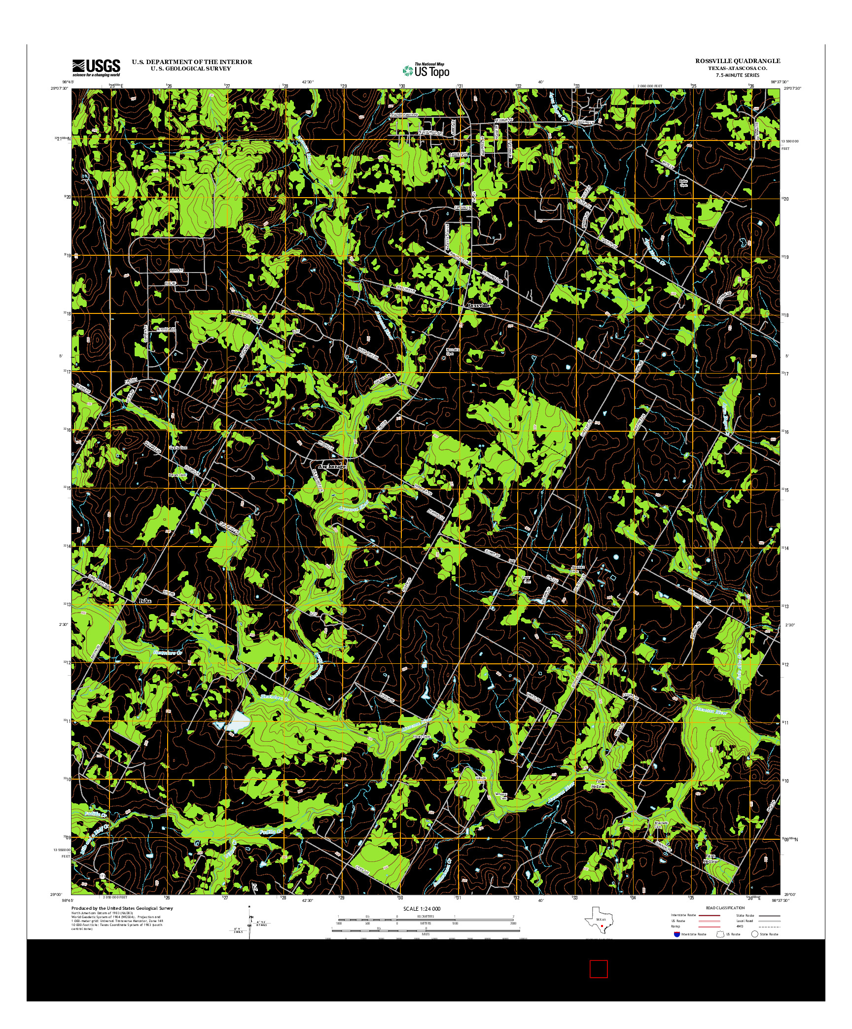 USGS US TOPO 7.5-MINUTE MAP FOR ROSSVILLE, TX 2013