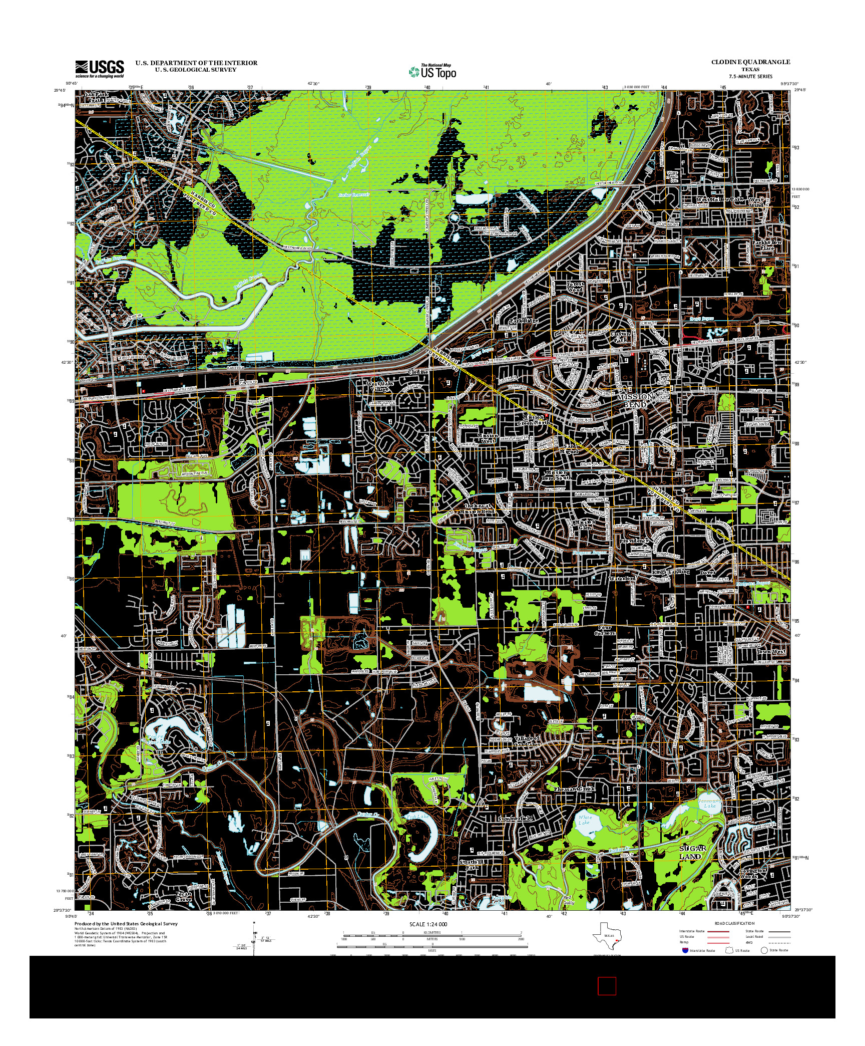 USGS US TOPO 7.5-MINUTE MAP FOR CLODINE, TX 2013