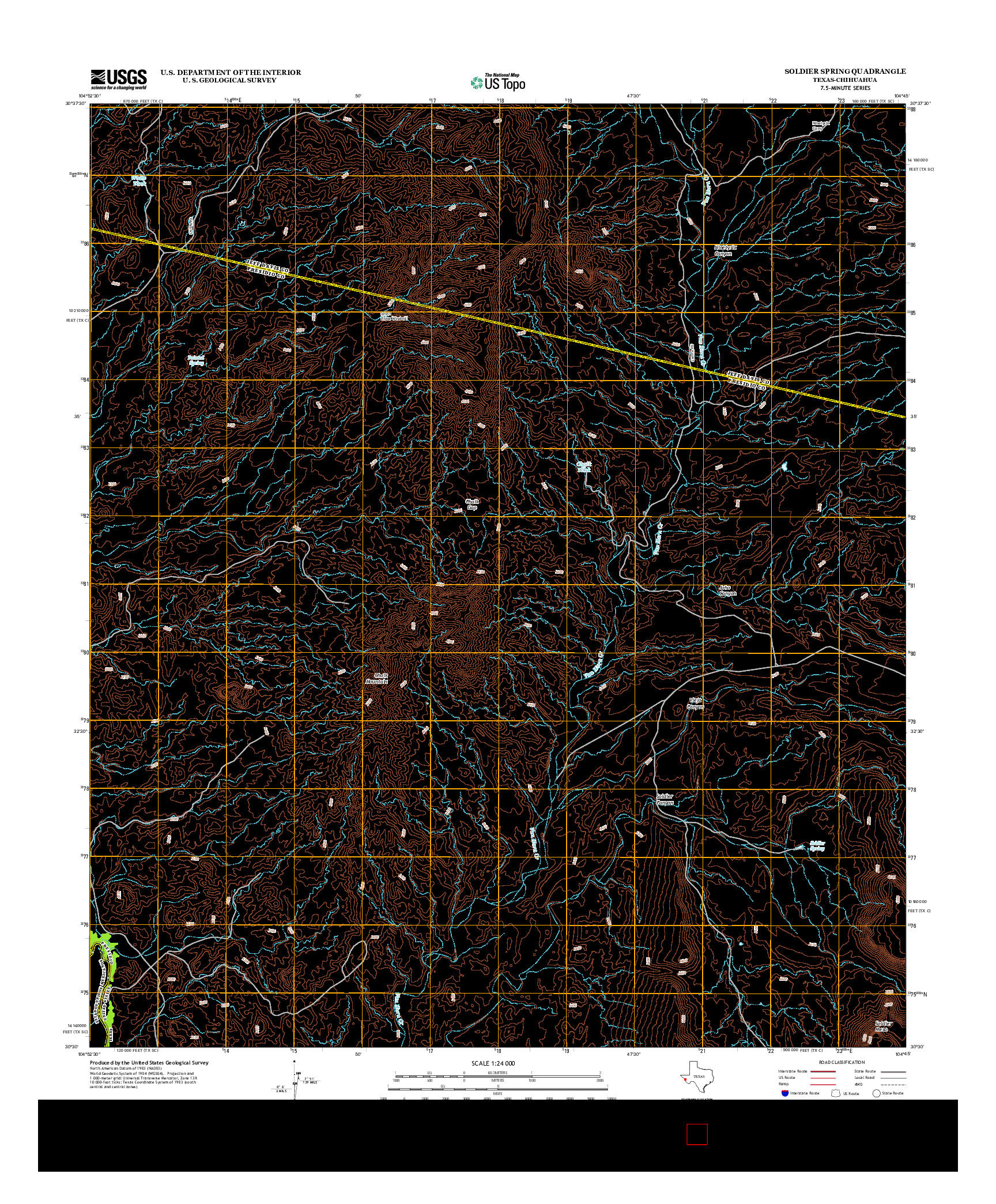 USGS US TOPO 7.5-MINUTE MAP FOR SOLDIER SPRING, TX-CHH 2013