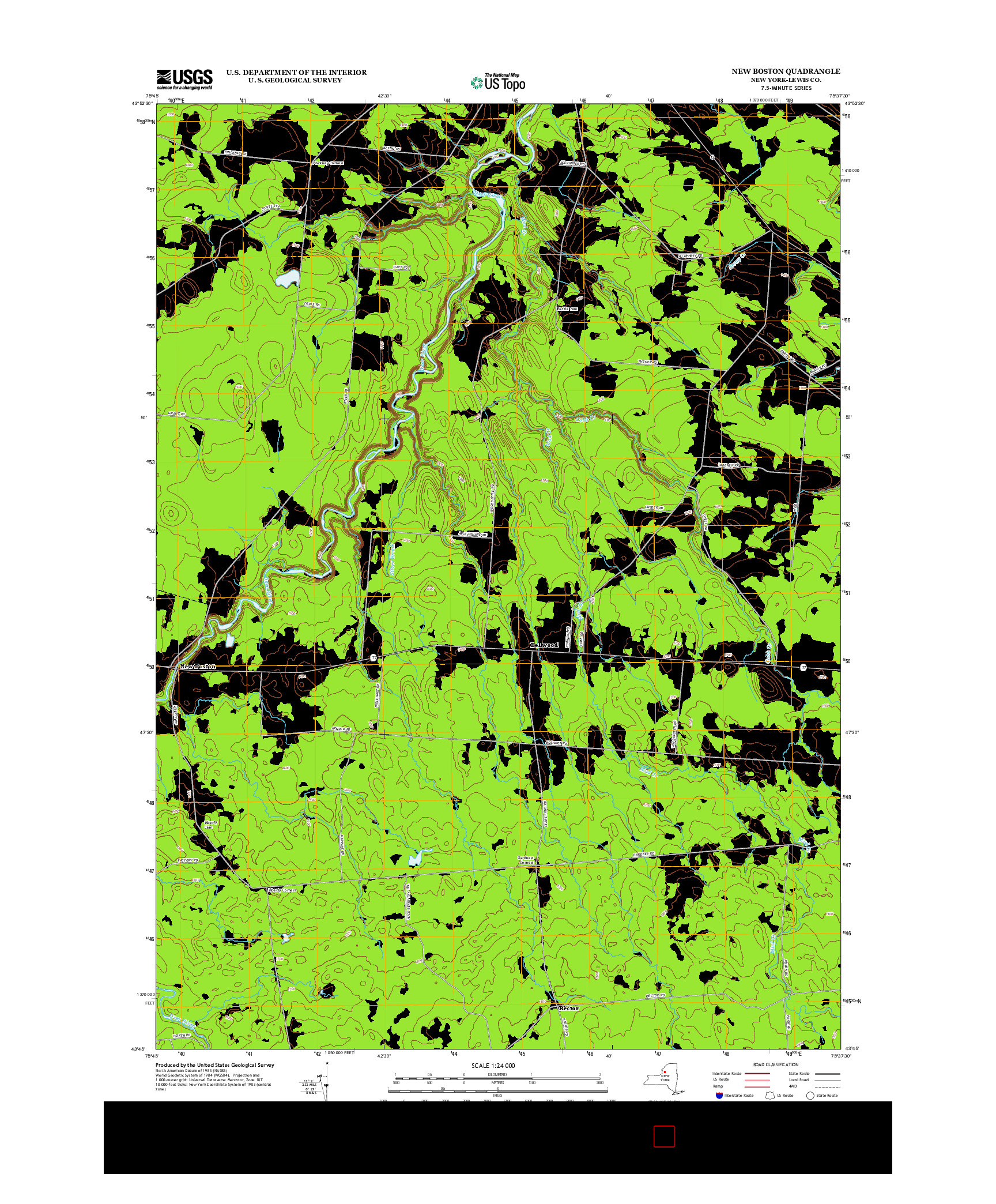 USGS US TOPO 7.5-MINUTE MAP FOR NEW BOSTON, NY 2013