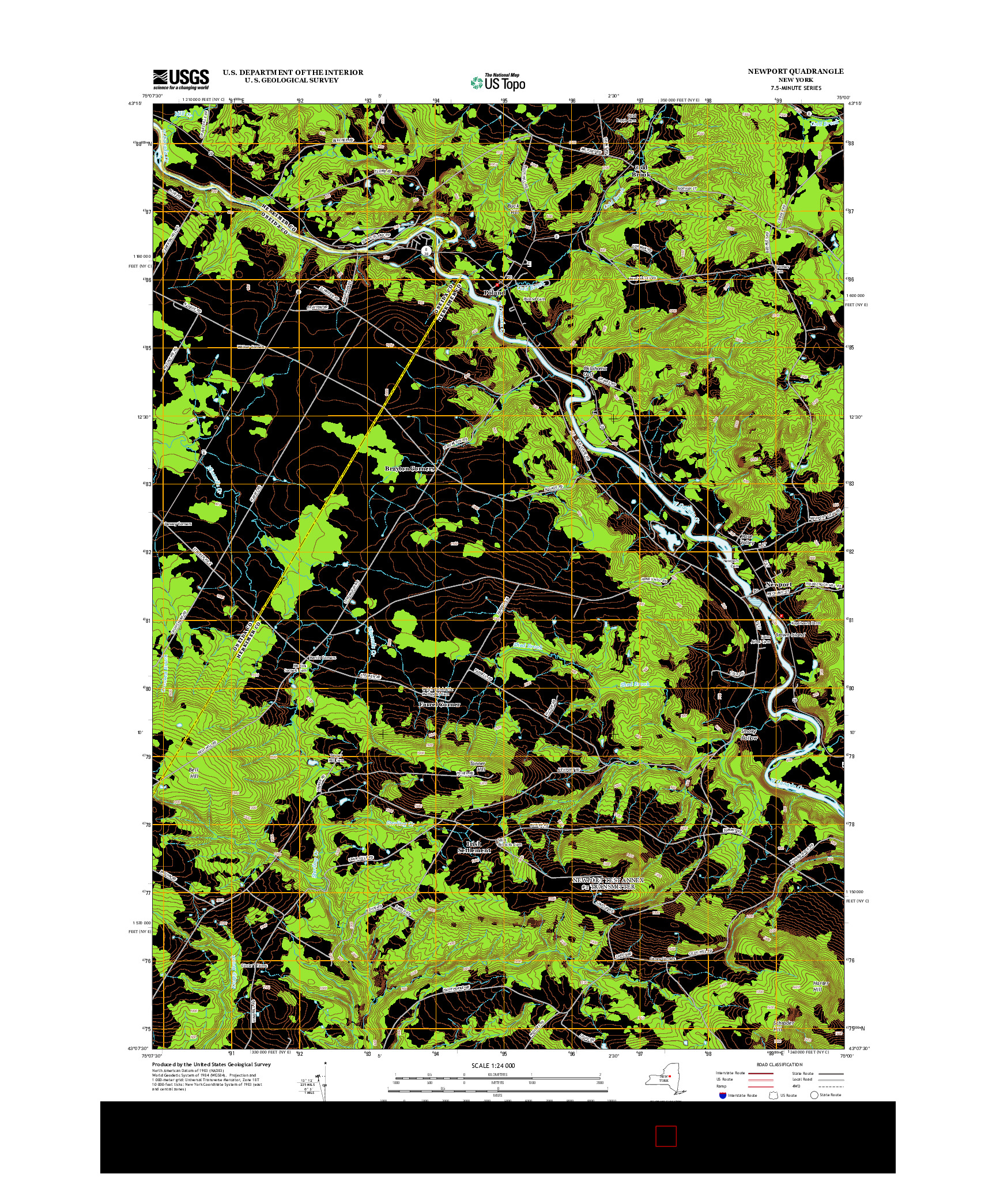 USGS US TOPO 7.5-MINUTE MAP FOR NEWPORT, NY 2013