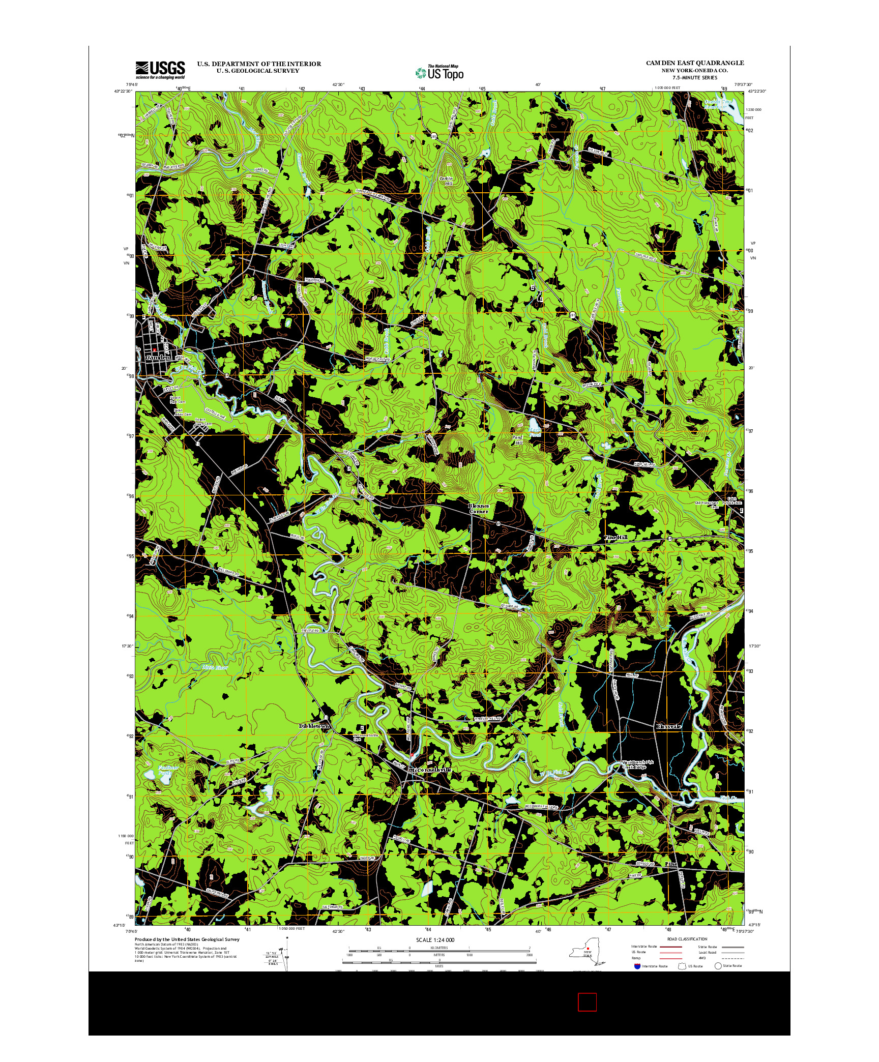 USGS US TOPO 7.5-MINUTE MAP FOR CAMDEN EAST, NY 2013