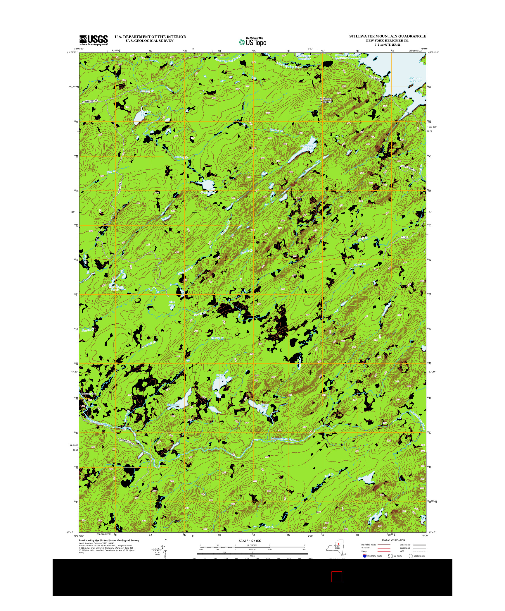 USGS US TOPO 7.5-MINUTE MAP FOR STILLWATER MOUNTAIN, NY 2013