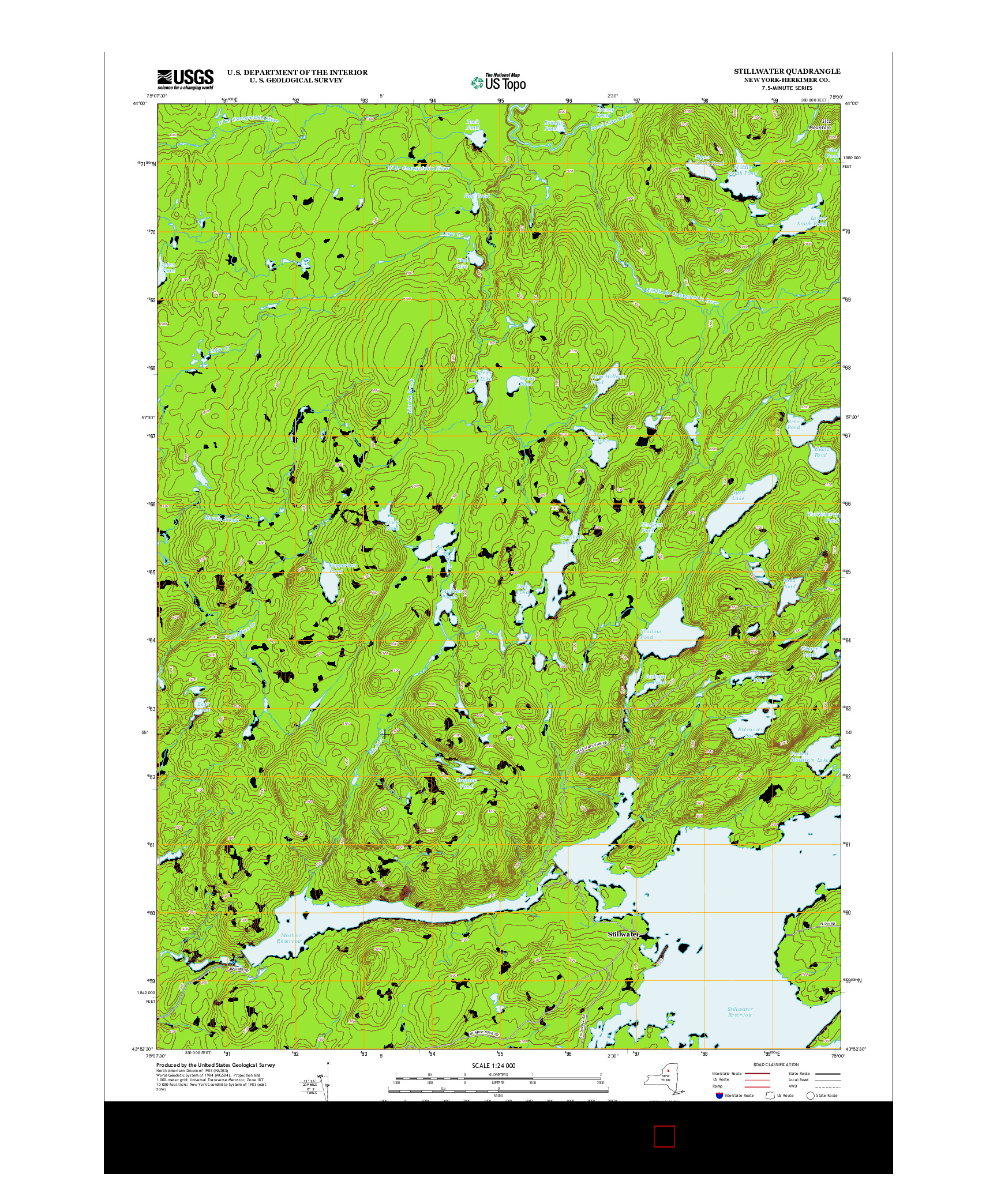 USGS US TOPO 7.5-MINUTE MAP FOR STILLWATER, NY 2013