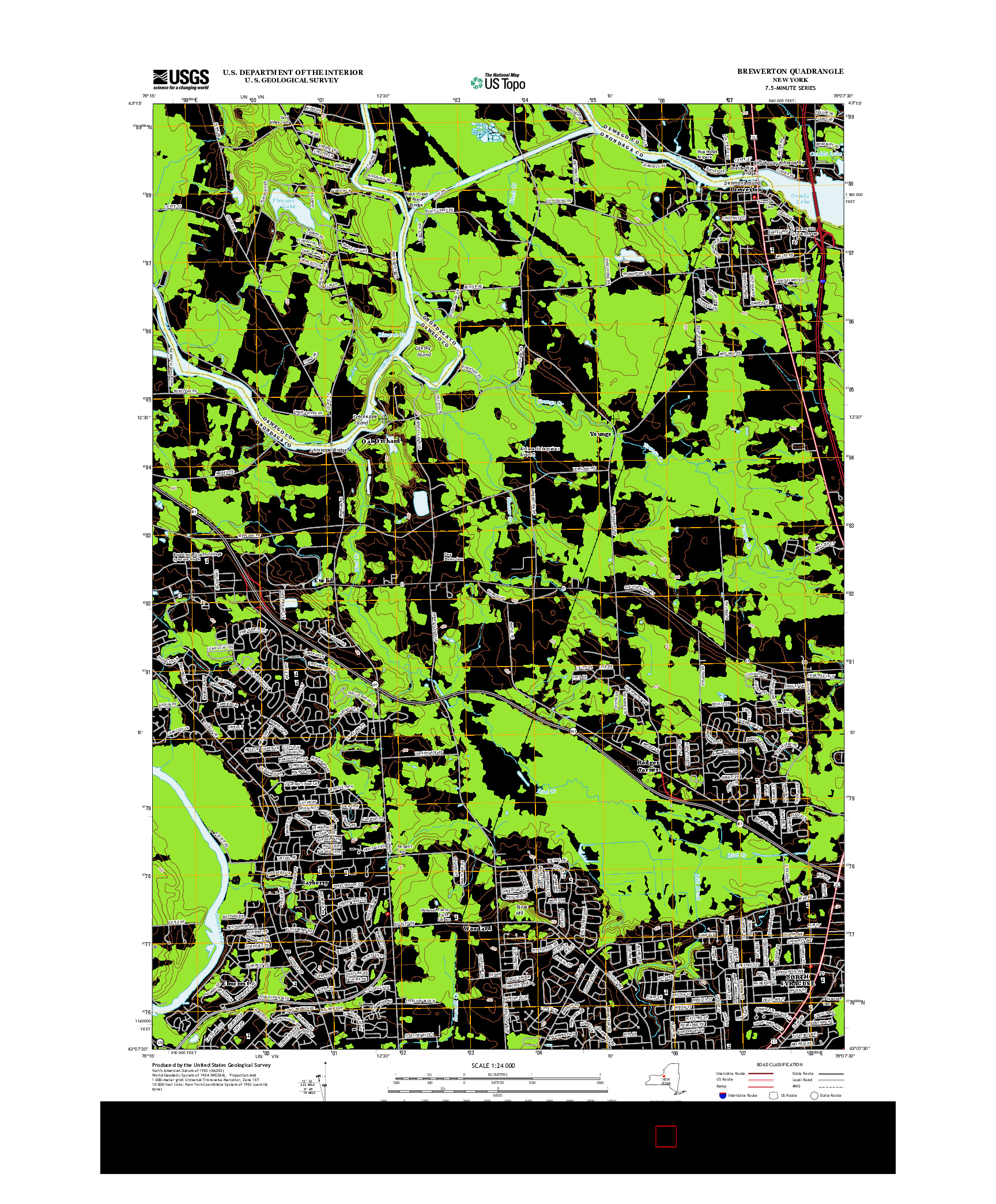 USGS US TOPO 7.5-MINUTE MAP FOR BREWERTON, NY 2013