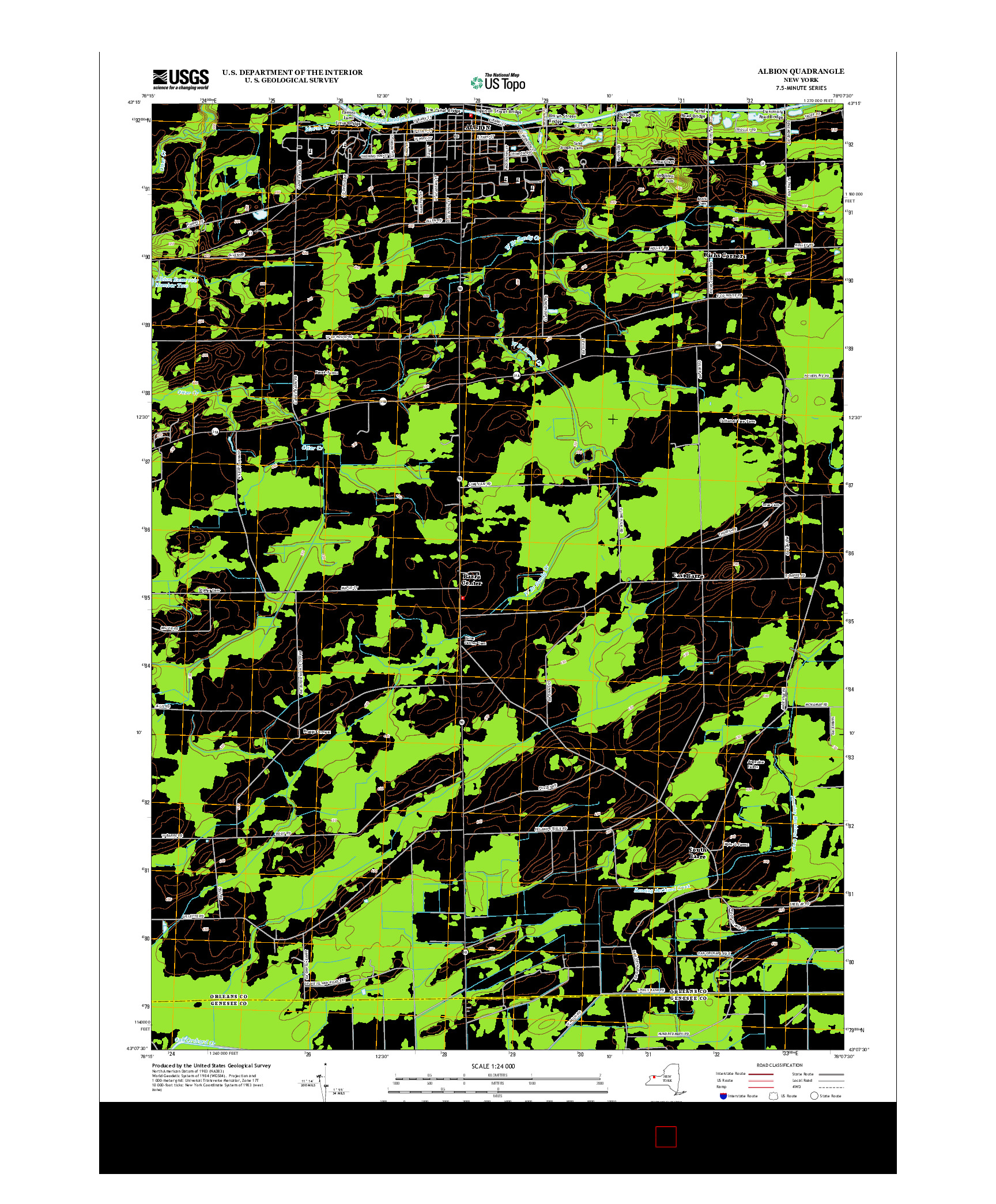 USGS US TOPO 7.5-MINUTE MAP FOR ALBION, NY 2013