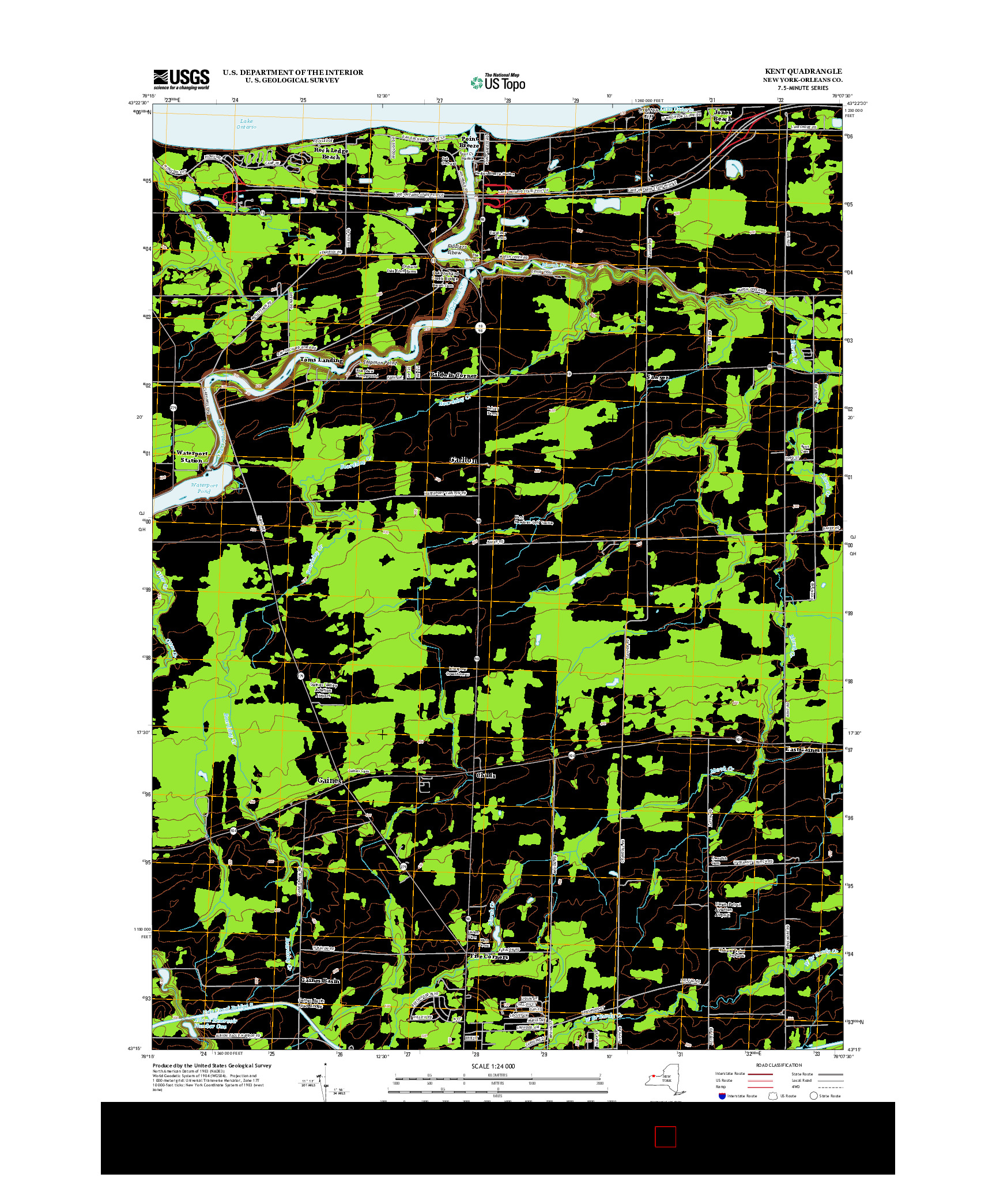 USGS US TOPO 7.5-MINUTE MAP FOR KENT, NY 2013