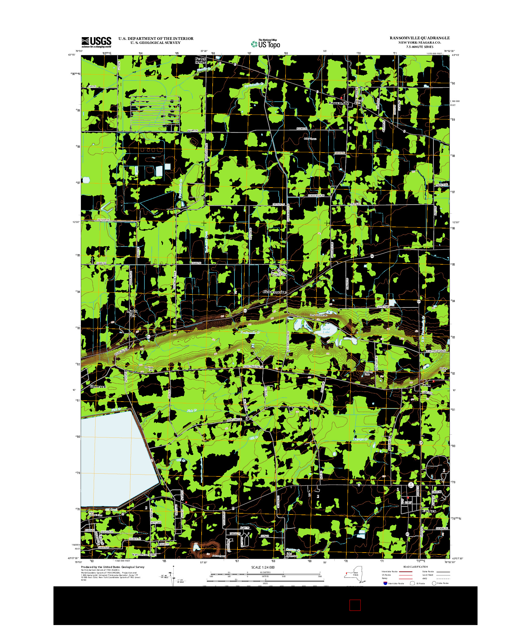 USGS US TOPO 7.5-MINUTE MAP FOR RANSOMVILLE, NY 2013