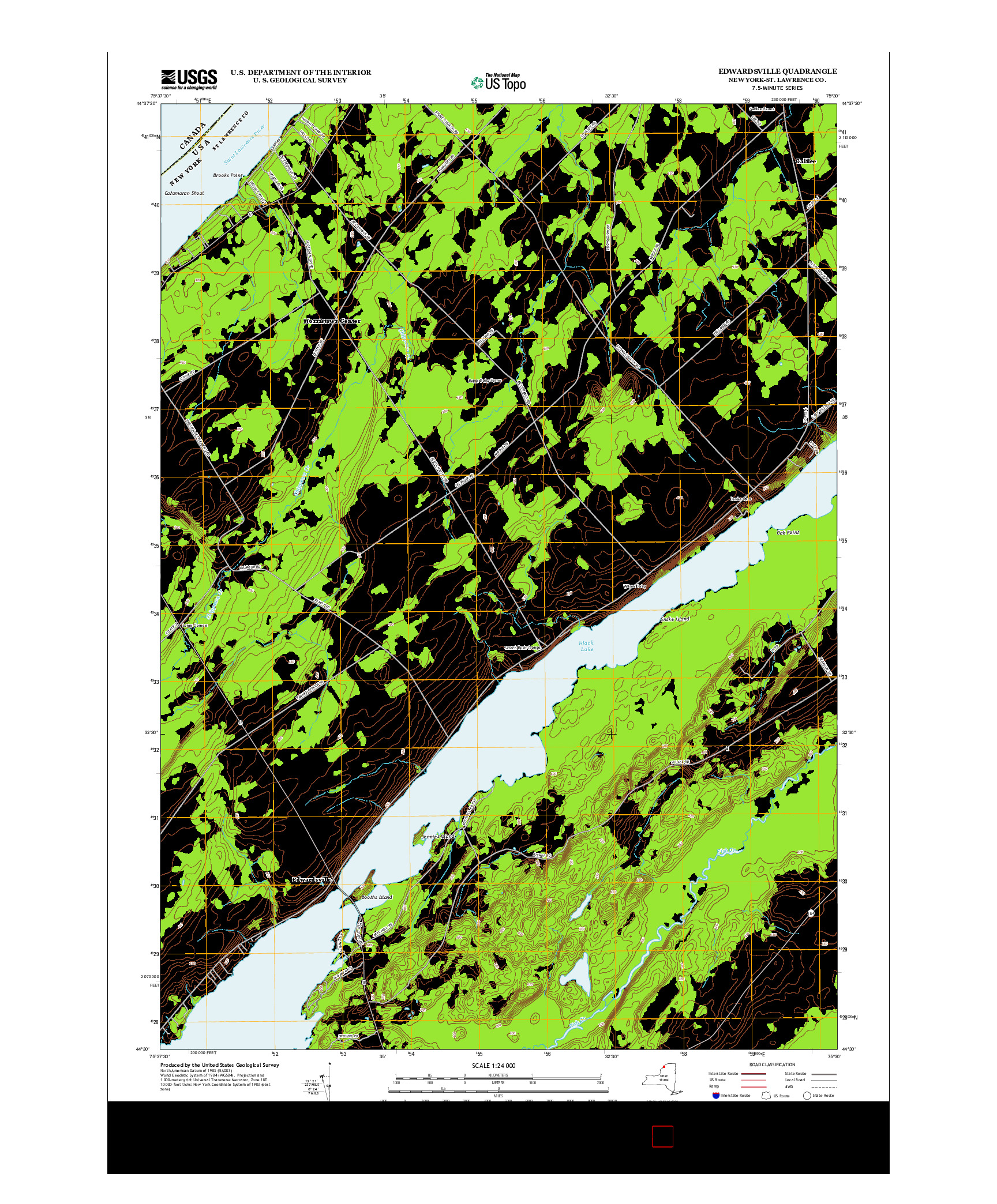 USGS US TOPO 7.5-MINUTE MAP FOR EDWARDSVILLE, NY 2013