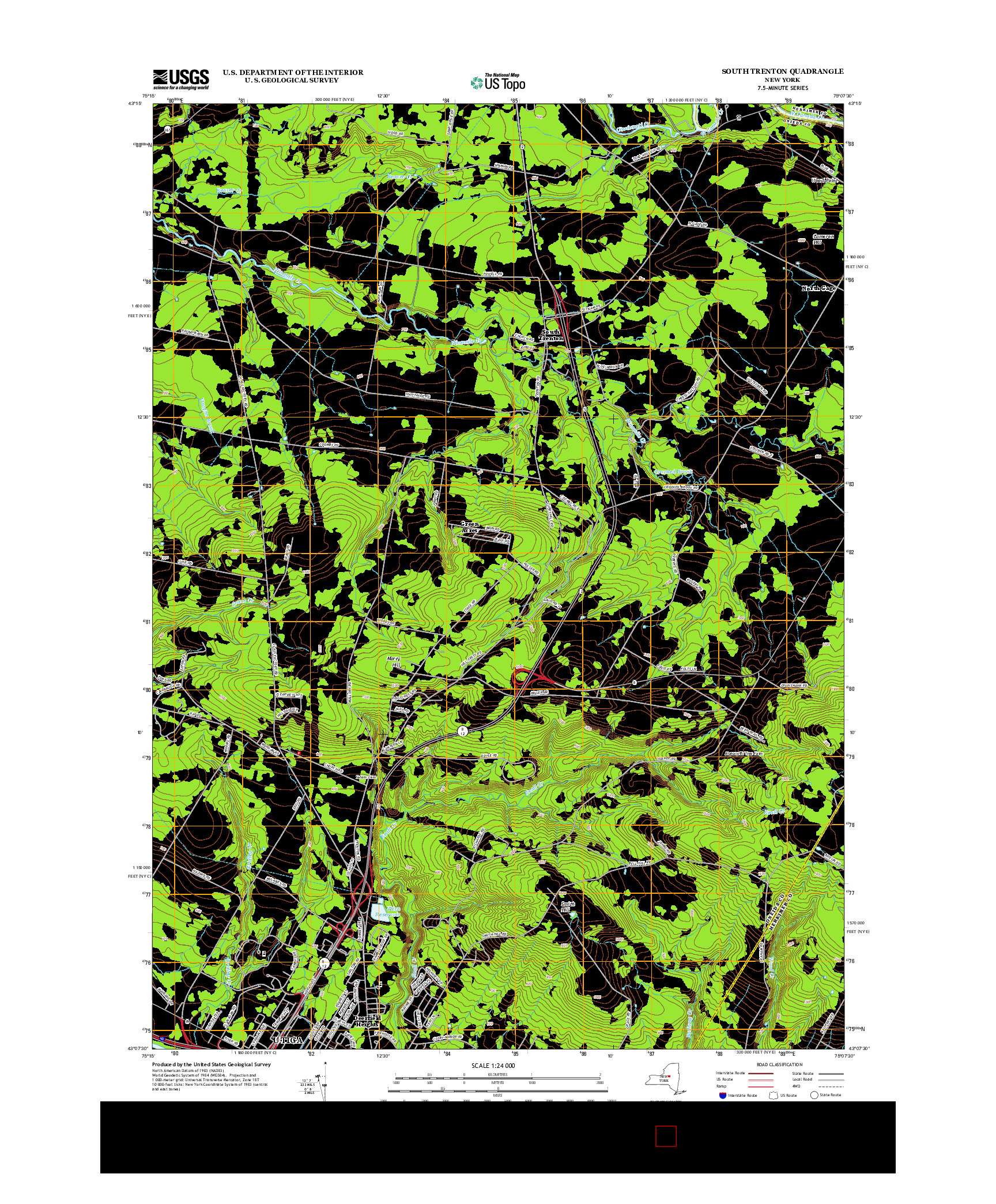 USGS US TOPO 7.5-MINUTE MAP FOR SOUTH TRENTON, NY 2013