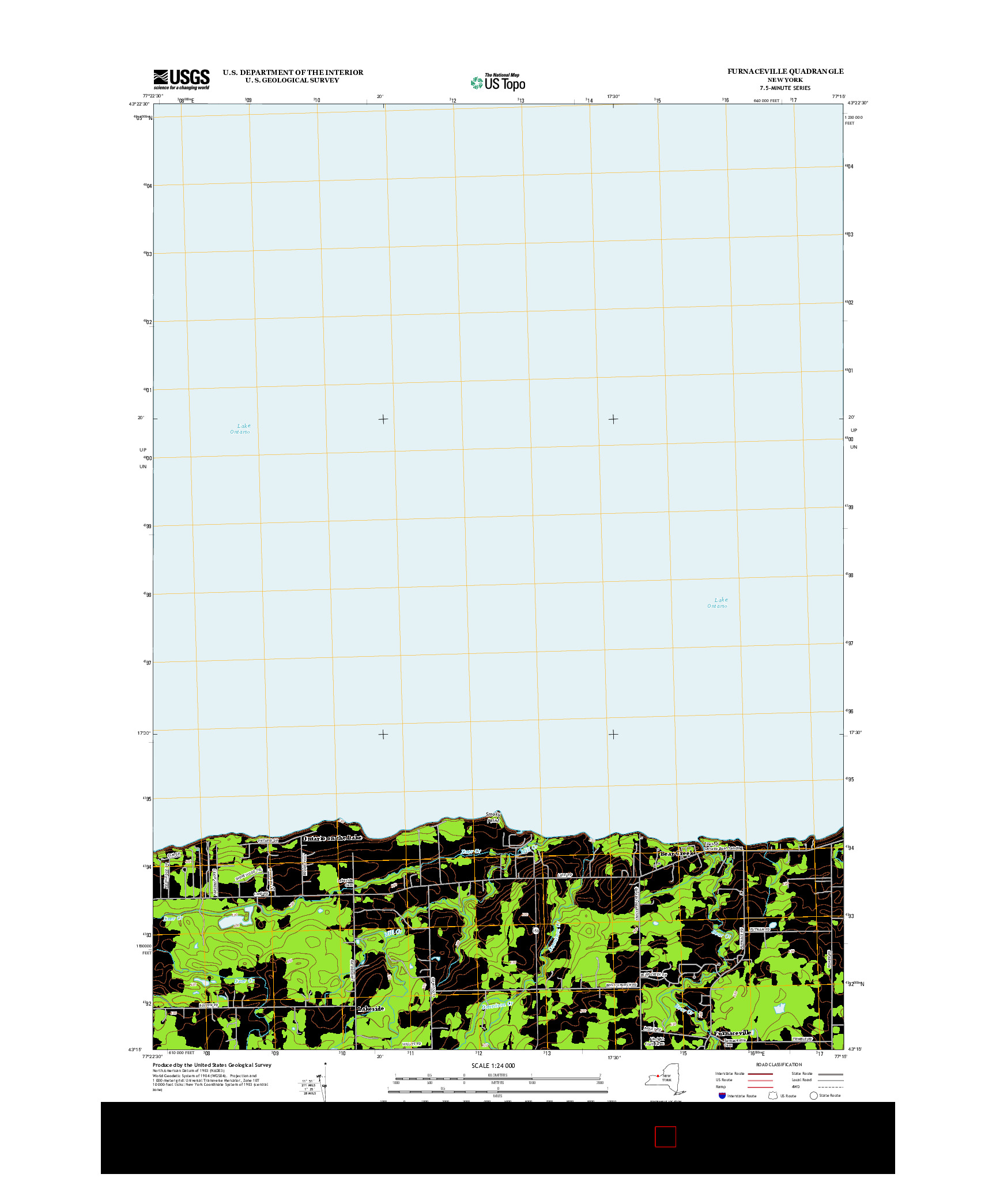 USGS US TOPO 7.5-MINUTE MAP FOR FURNACEVILLE, NY 2013