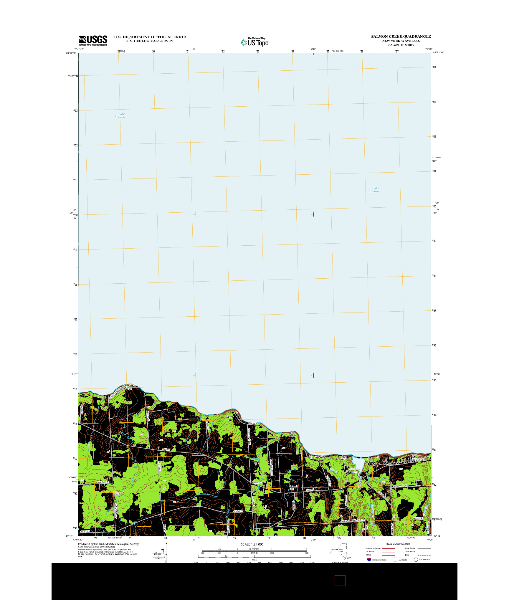 USGS US TOPO 7.5-MINUTE MAP FOR SALMON CREEK, NY 2013