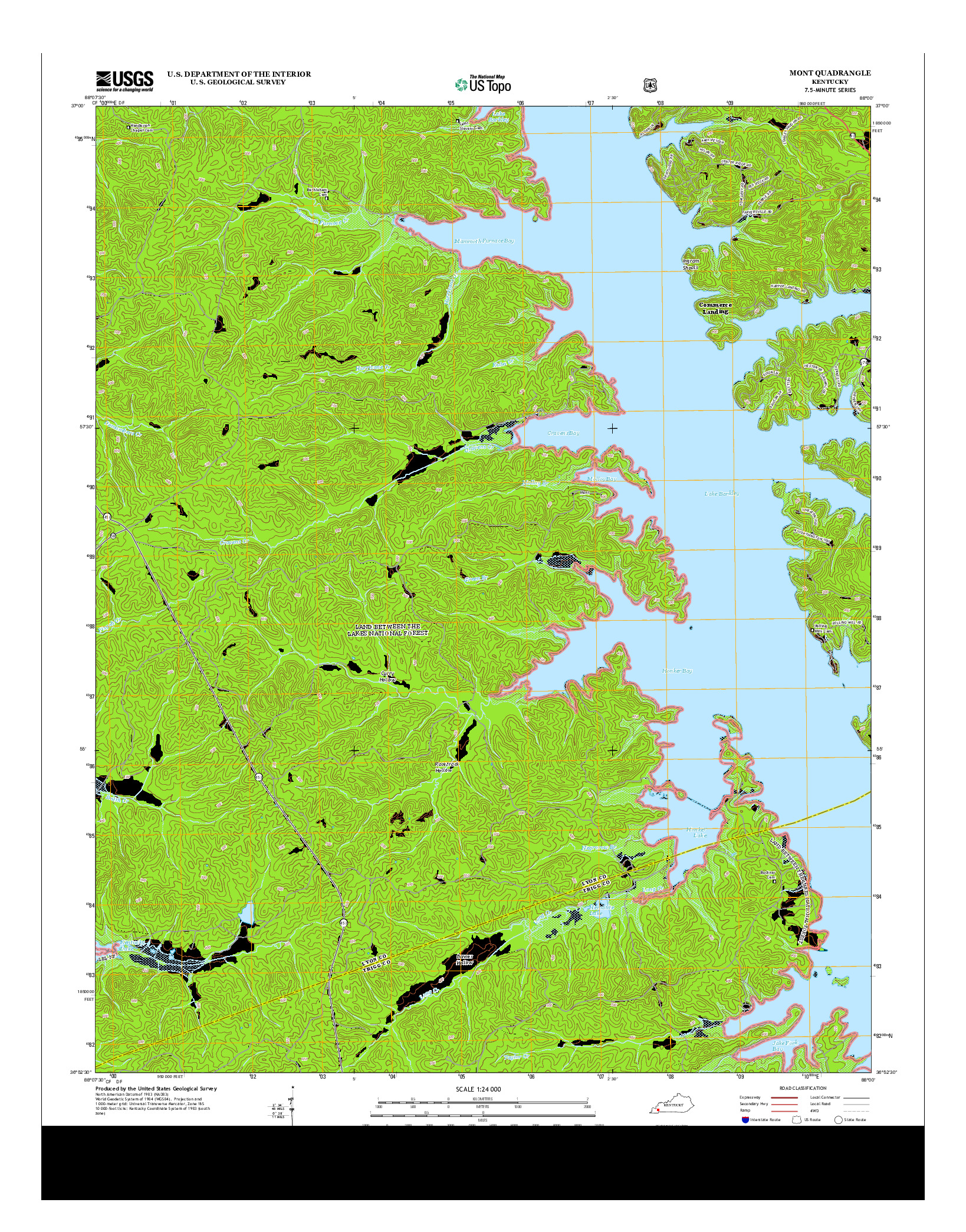 USGS US TOPO 7.5-MINUTE MAP FOR MONT, KY 2013
