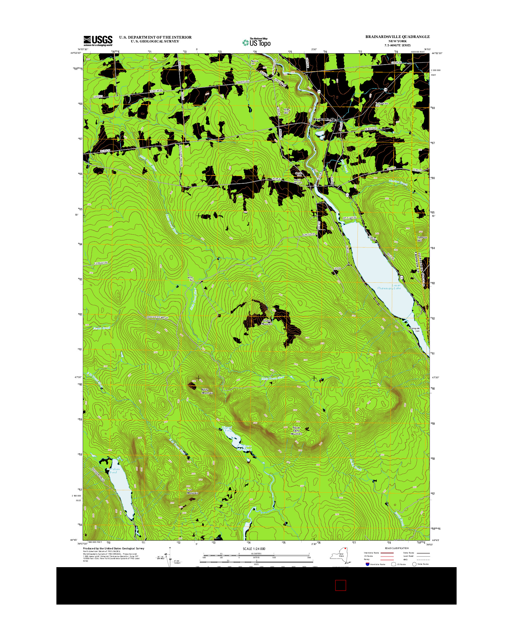 USGS US TOPO 7.5-MINUTE MAP FOR BRAINARDSVILLE, NY 2013