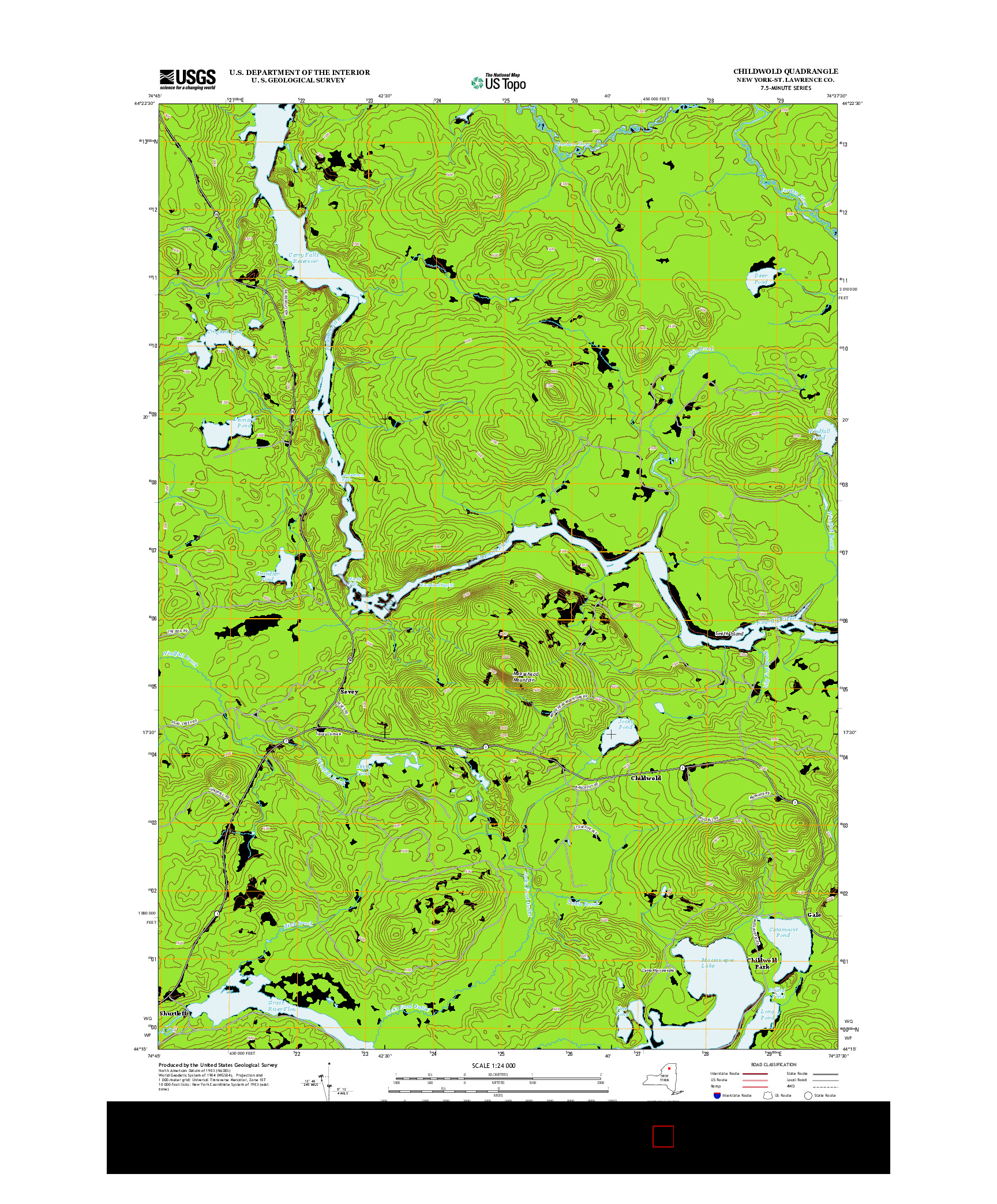 USGS US TOPO 7.5-MINUTE MAP FOR CHILDWOLD, NY 2013