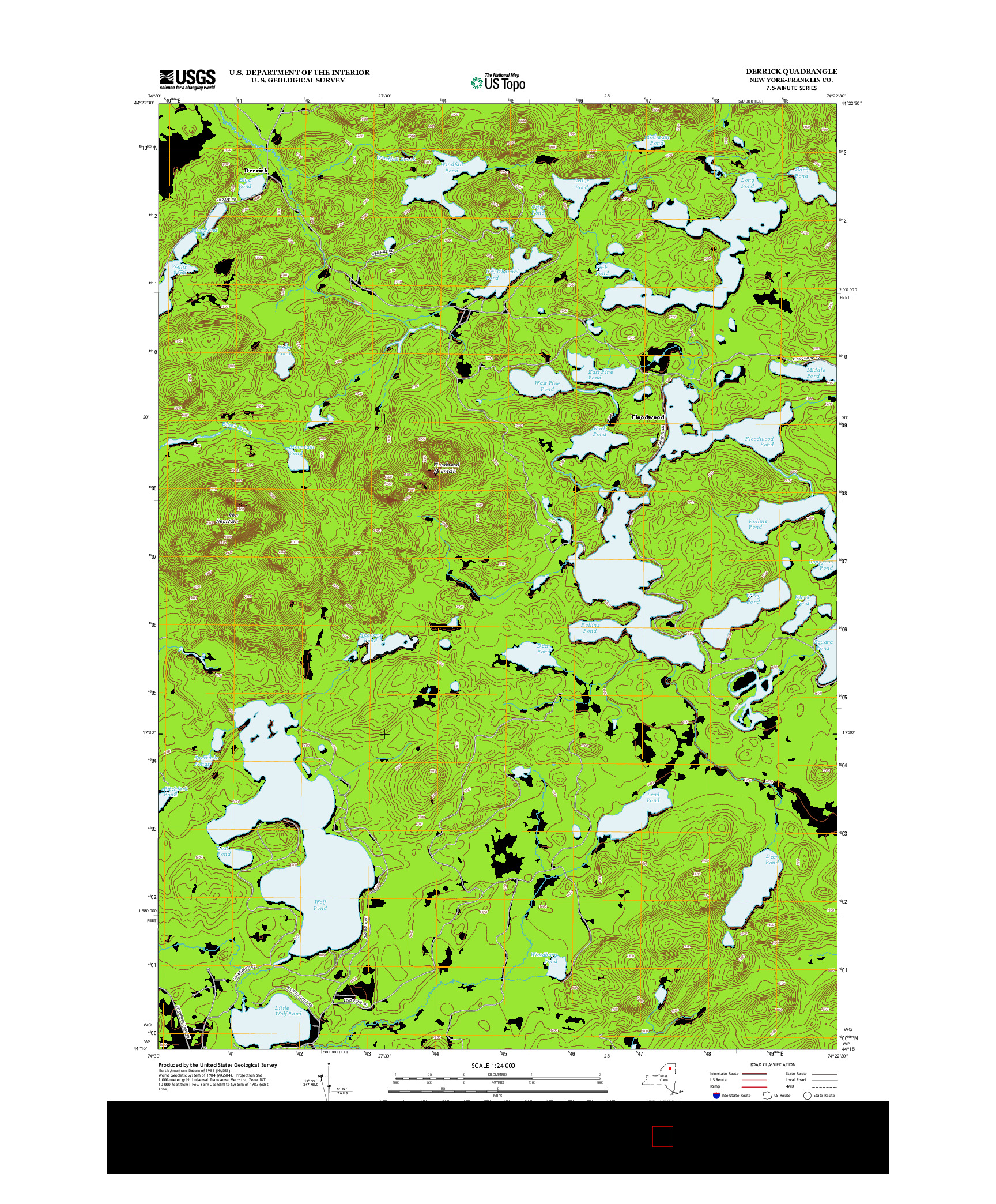 USGS US TOPO 7.5-MINUTE MAP FOR DERRICK, NY 2013
