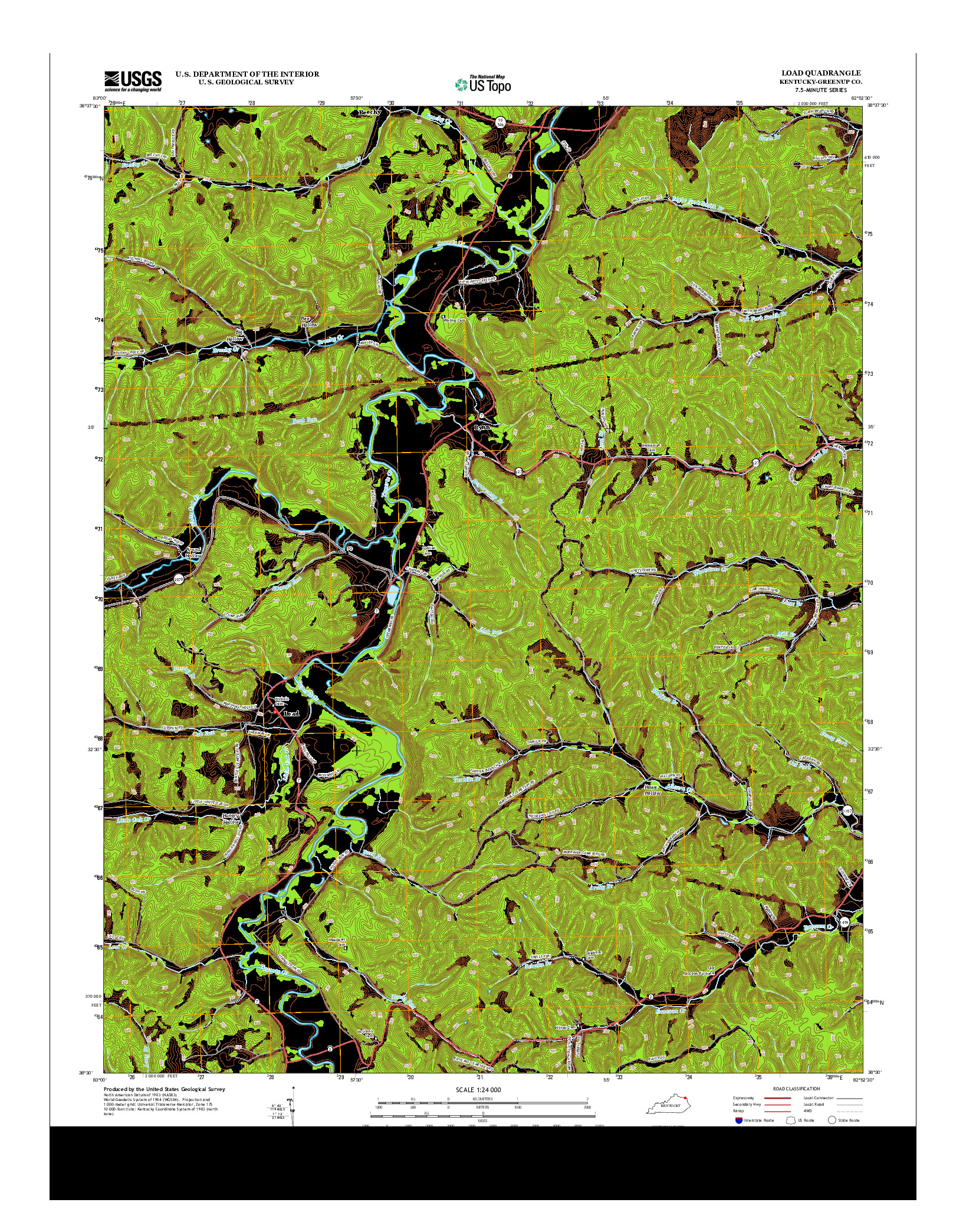 USGS US TOPO 7.5-MINUTE MAP FOR LOAD, KY 2013