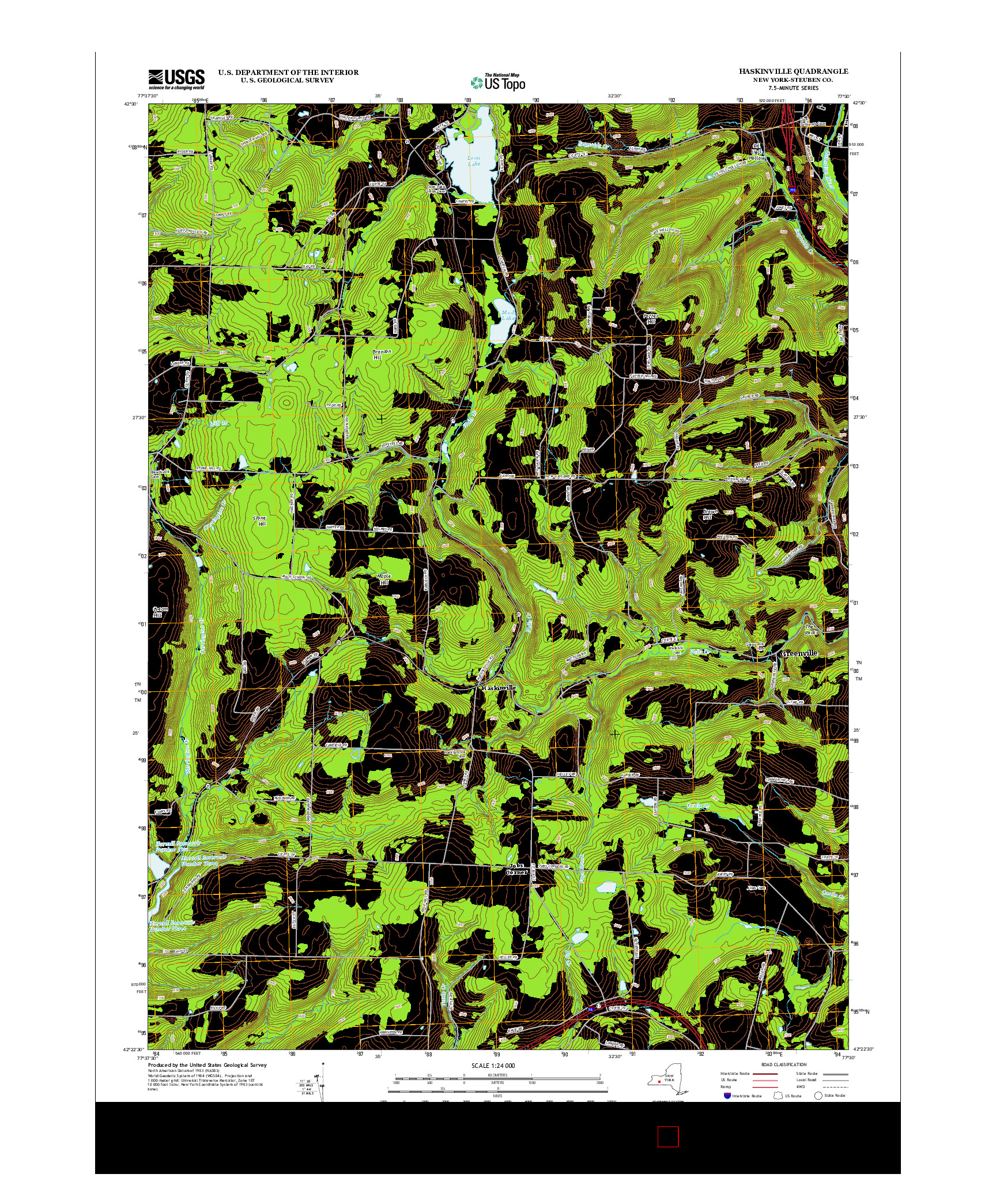USGS US TOPO 7.5-MINUTE MAP FOR HASKINVILLE, NY 2013