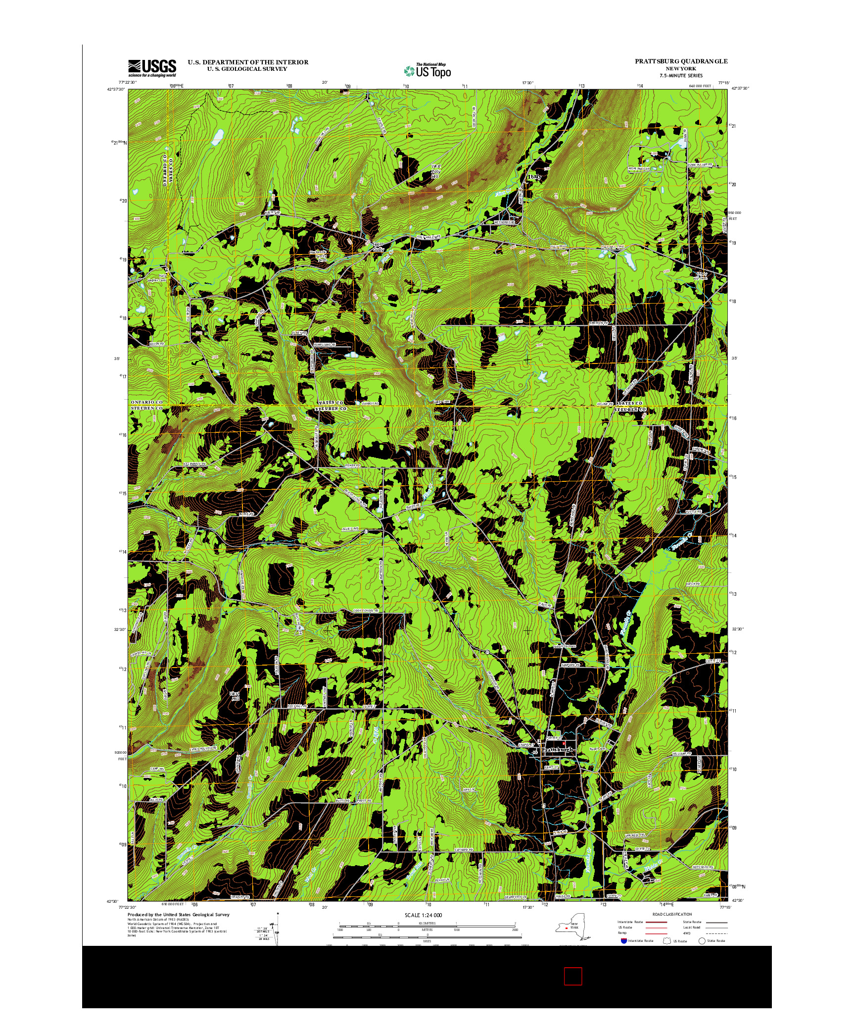USGS US TOPO 7.5-MINUTE MAP FOR PRATTSBURG, NY 2013