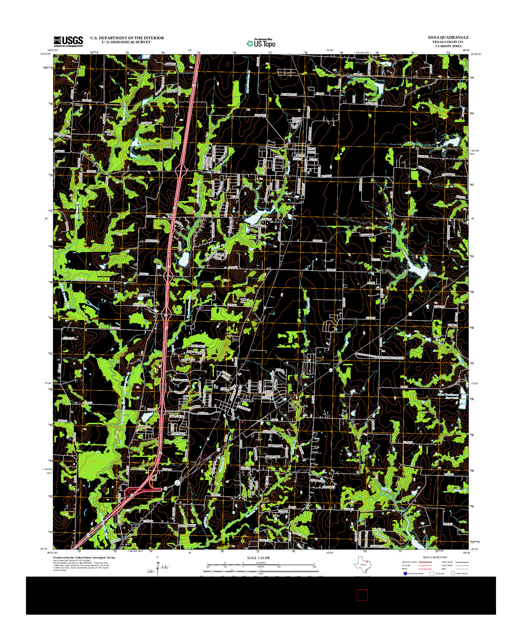 USGS US TOPO 7.5-MINUTE MAP FOR ANNA, TX 2013