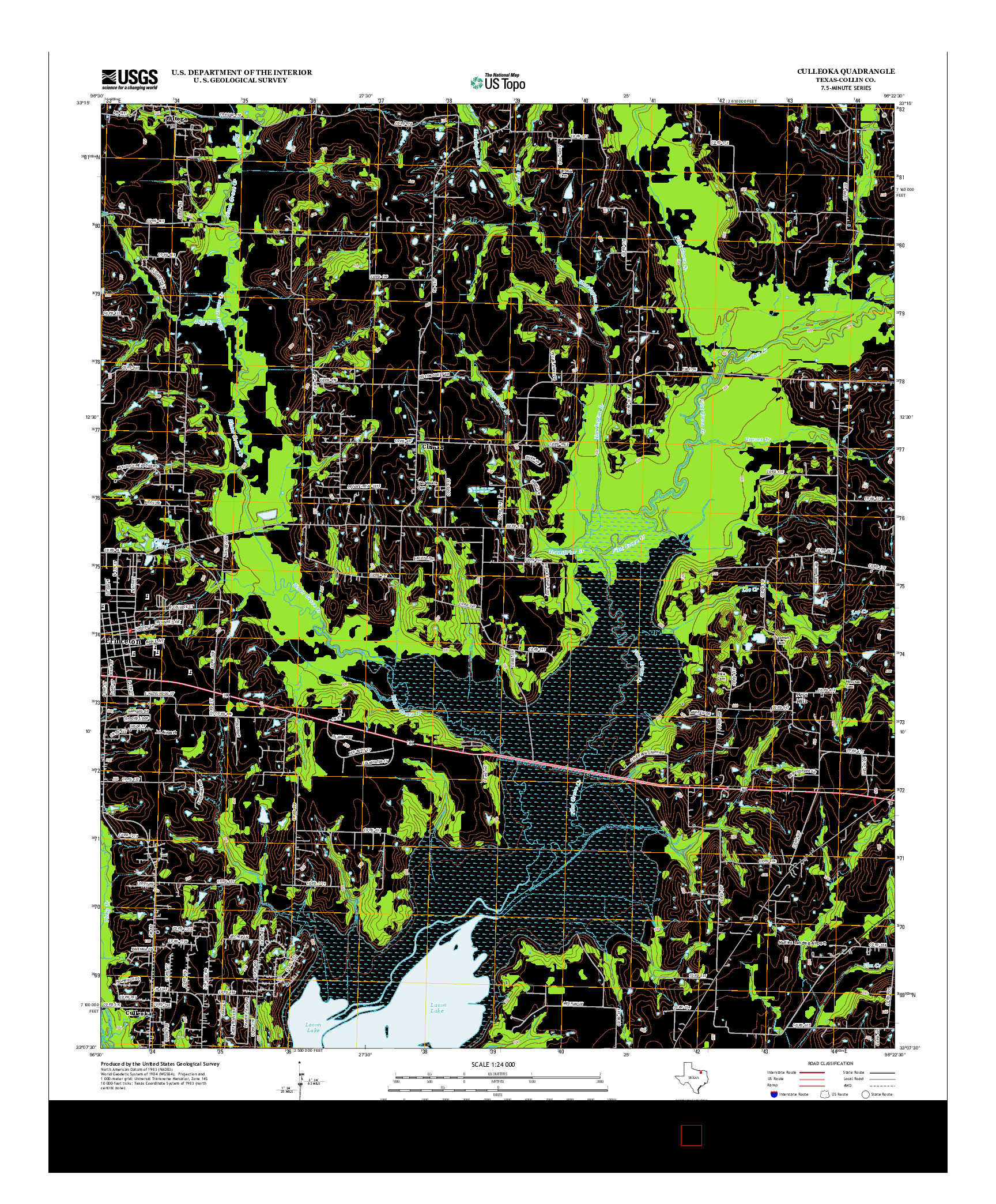 USGS US TOPO 7.5-MINUTE MAP FOR CULLEOKA, TX 2013