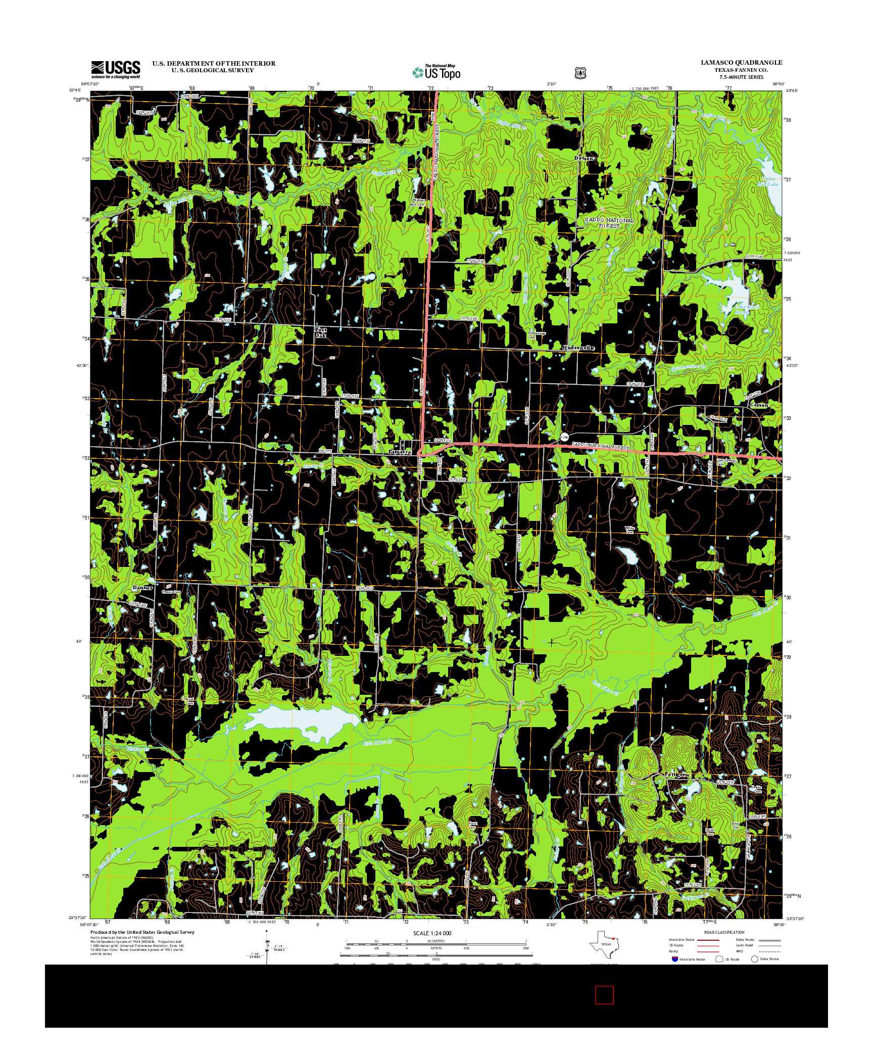 USGS US TOPO 7.5-MINUTE MAP FOR LAMASCO, TX 2013