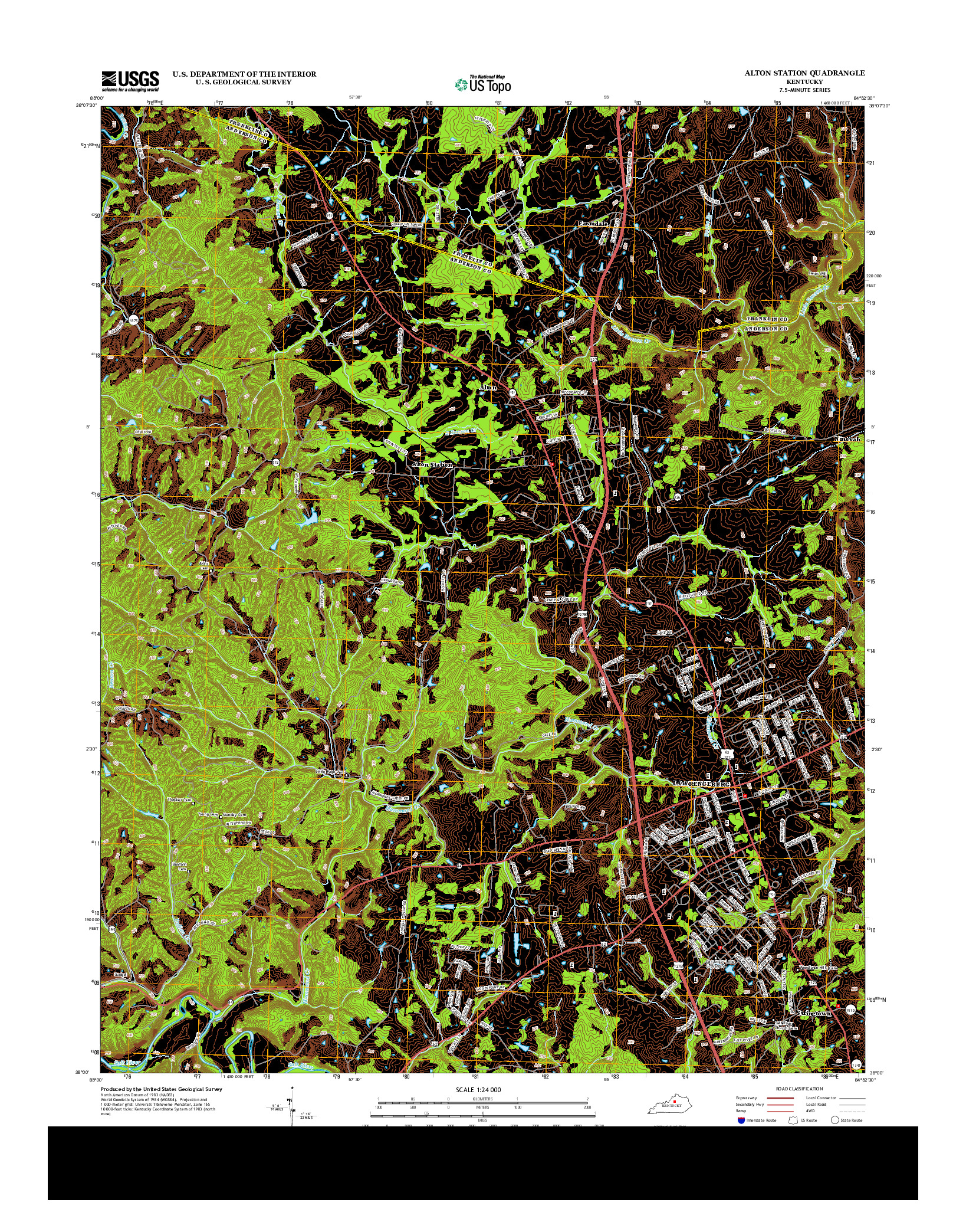 USGS US TOPO 7.5-MINUTE MAP FOR ALTON STATION, KY 2013