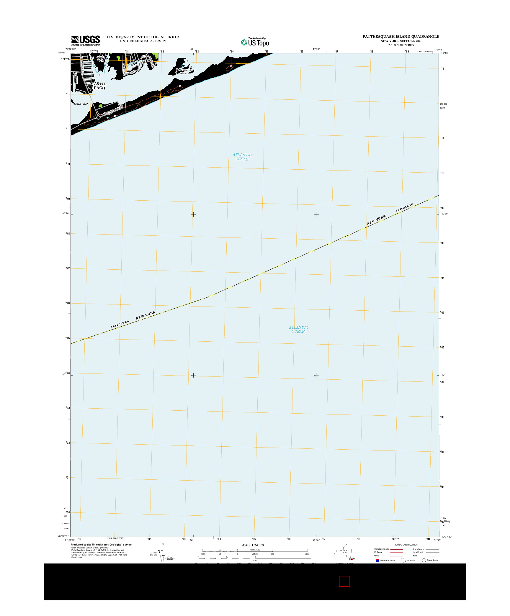 USGS US TOPO 7.5-MINUTE MAP FOR PATTERSQUASH ISLAND, NY 2013