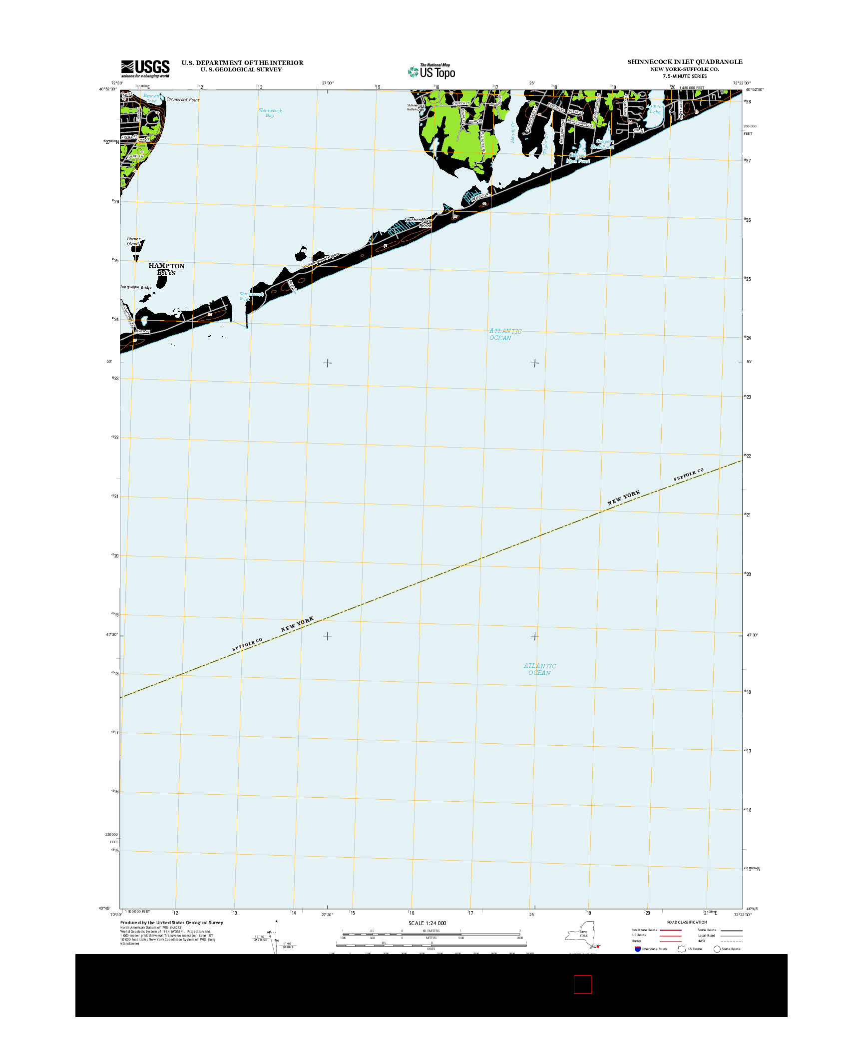 USGS US TOPO 7.5-MINUTE MAP FOR SHINNECOCK INLET, NY 2013