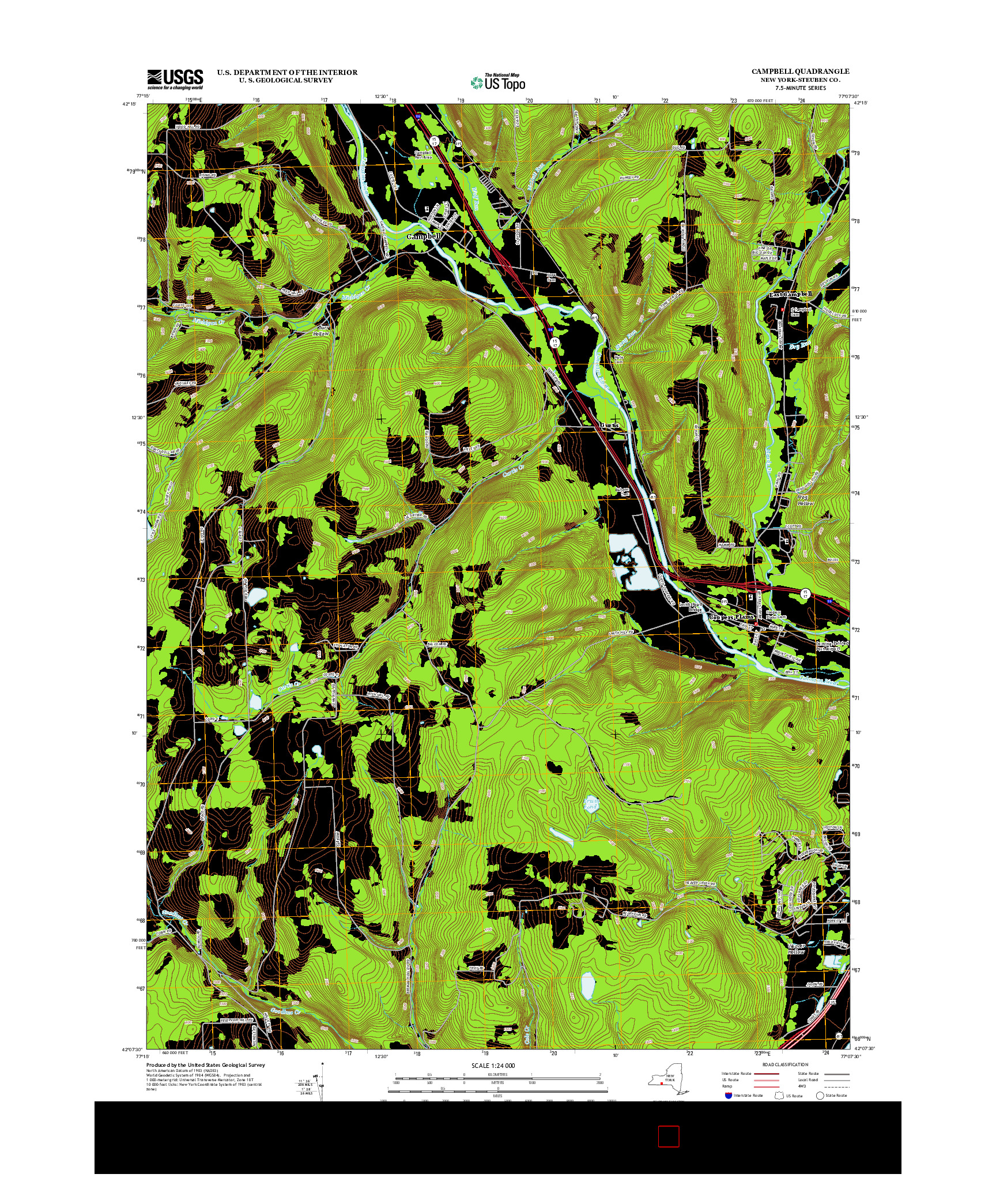 USGS US TOPO 7.5-MINUTE MAP FOR CAMPBELL, NY 2013