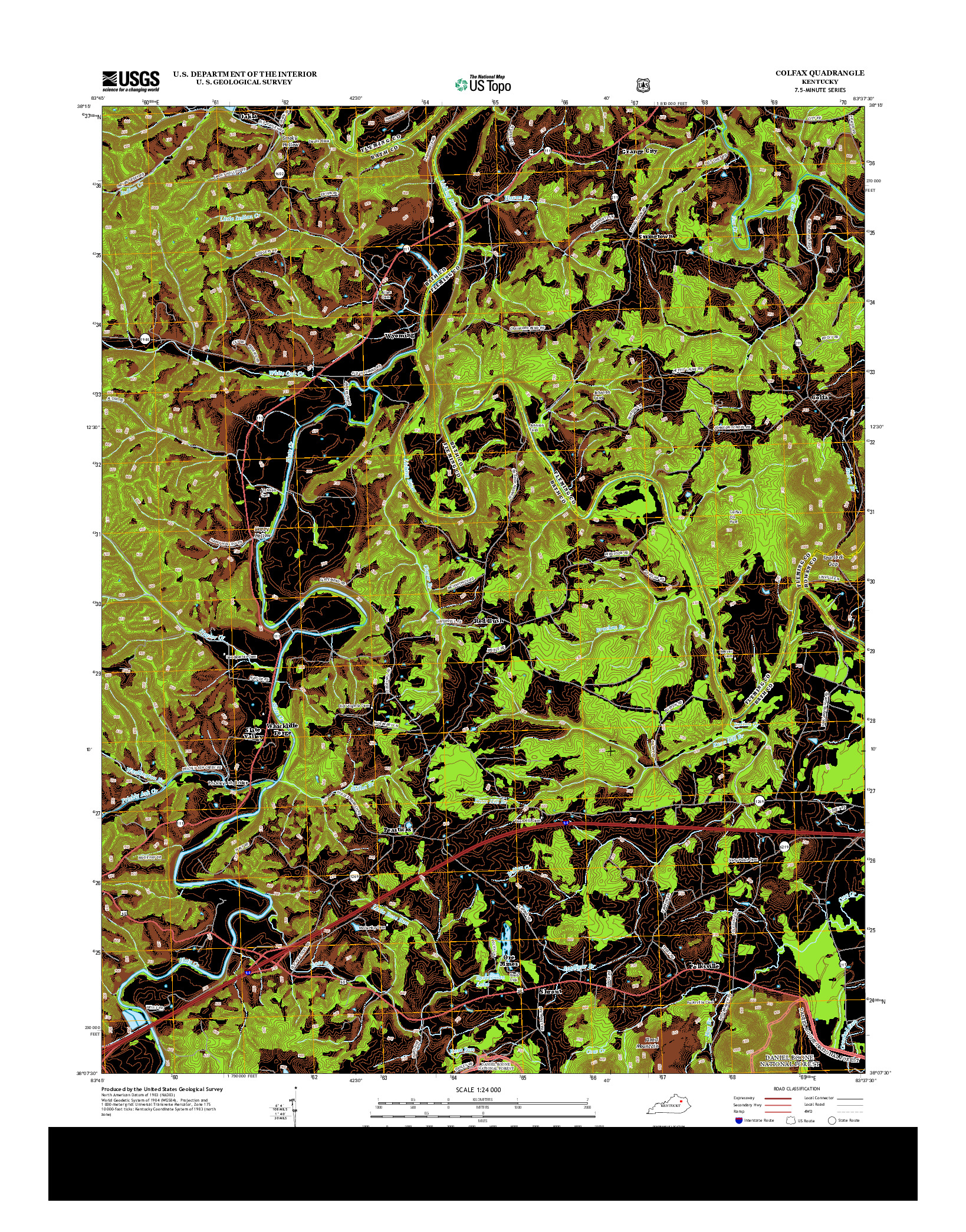 USGS US TOPO 7.5-MINUTE MAP FOR COLFAX, KY 2013