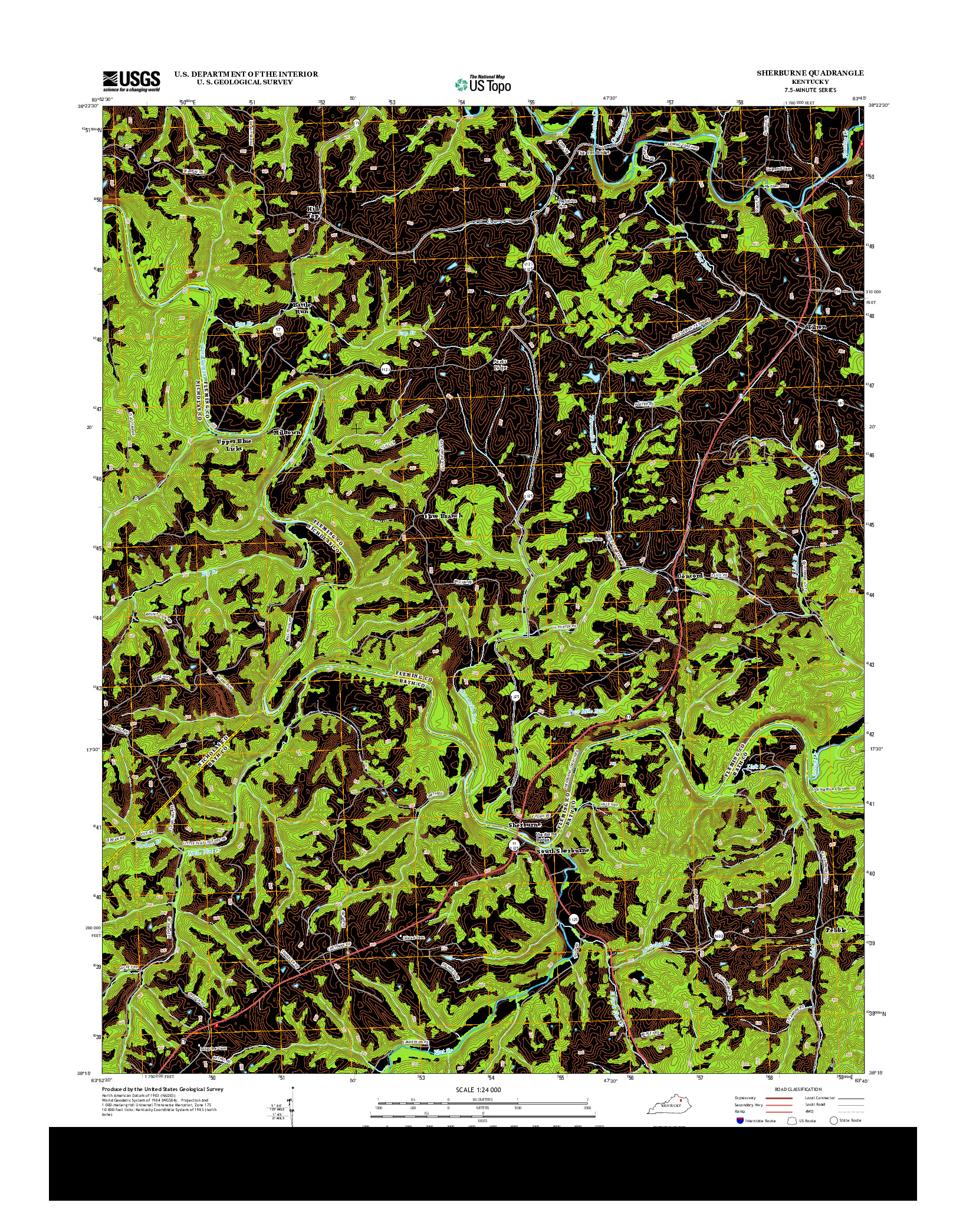 USGS US TOPO 7.5-MINUTE MAP FOR SHERBURNE, KY 2013