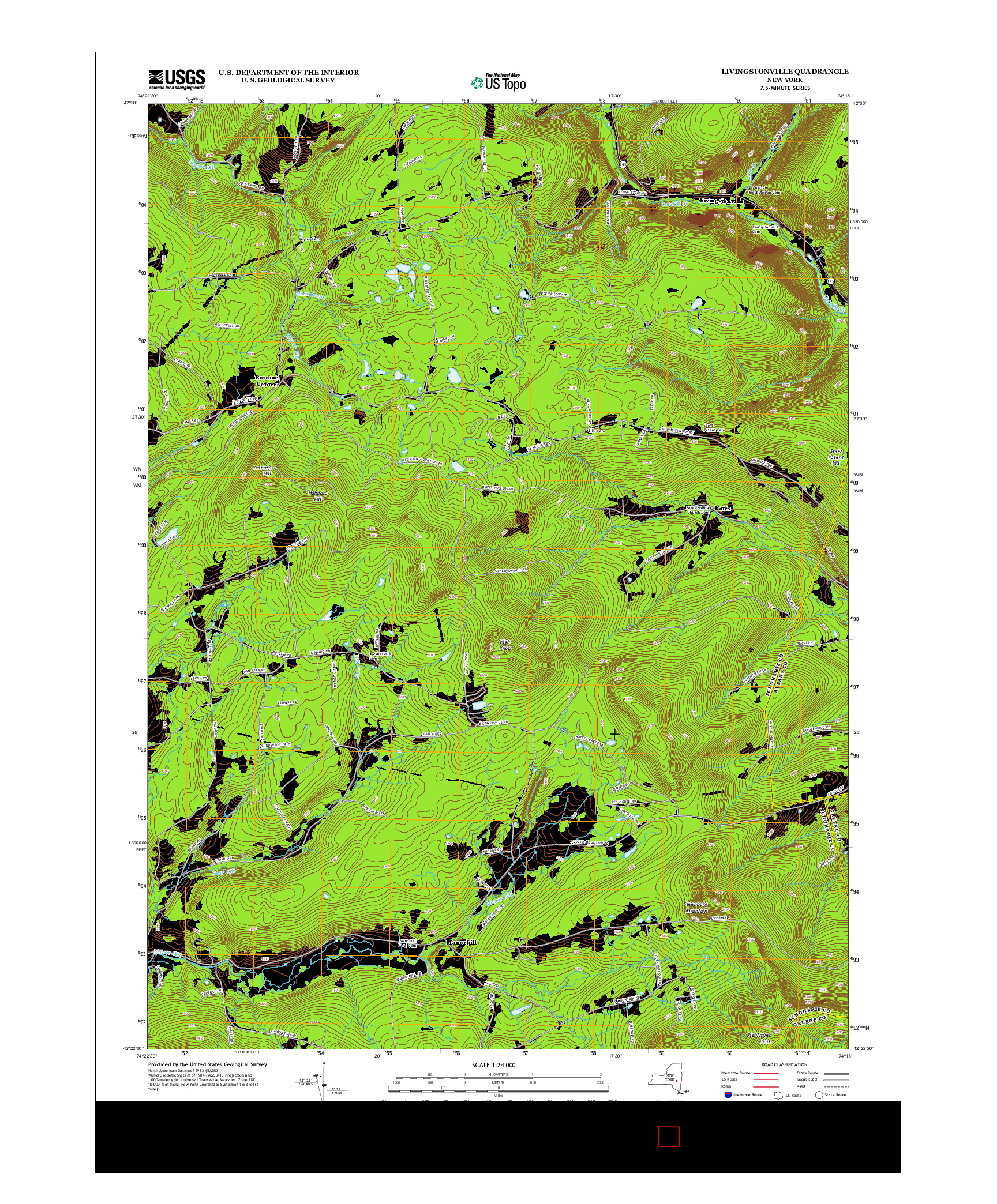 USGS US TOPO 7.5-MINUTE MAP FOR LIVINGSTONVILLE, NY 2013