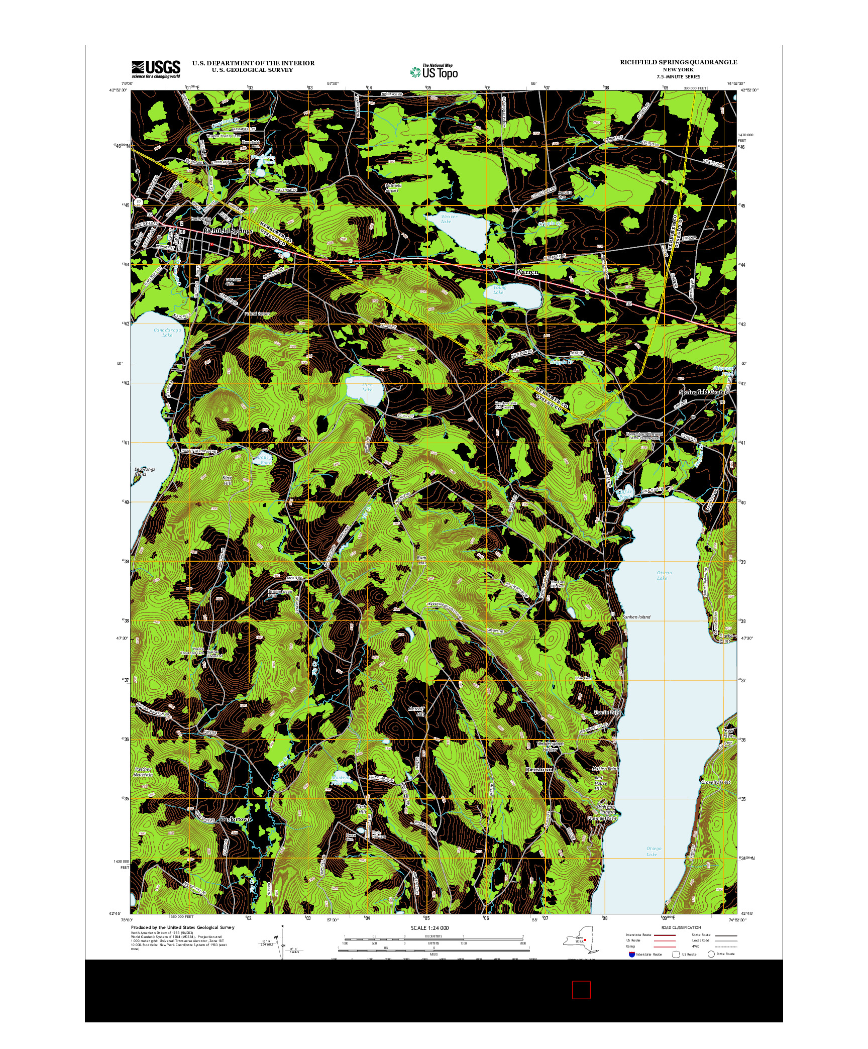 USGS US TOPO 7.5-MINUTE MAP FOR RICHFIELD SPRINGS, NY 2013