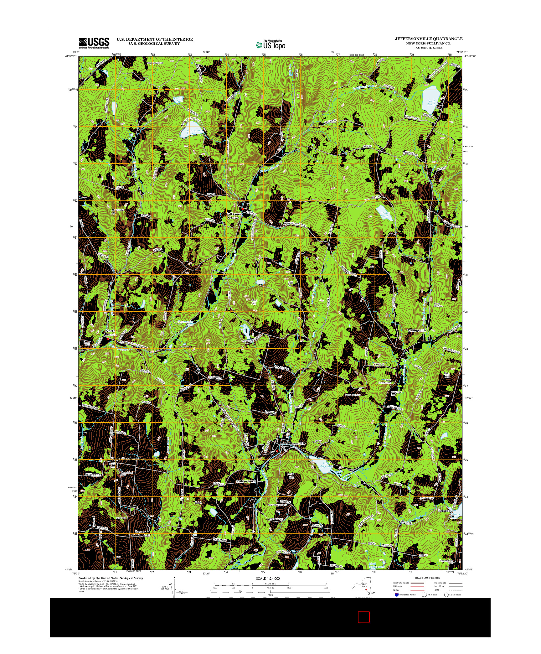 USGS US TOPO 7.5-MINUTE MAP FOR JEFFERSONVILLE, NY 2013