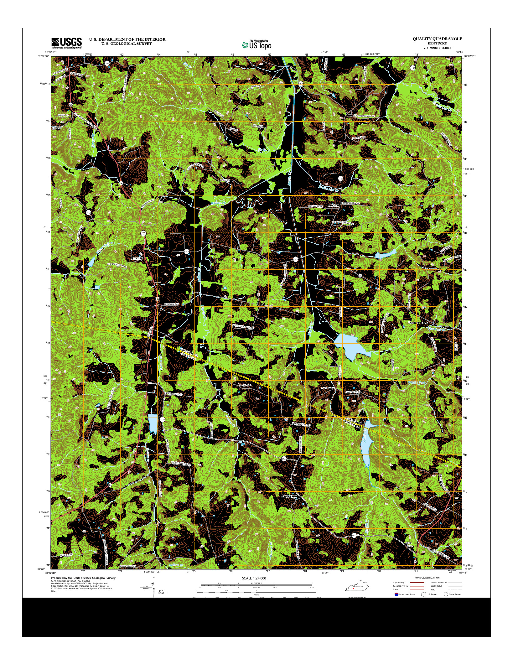 USGS US TOPO 7.5-MINUTE MAP FOR QUALITY, KY 2013