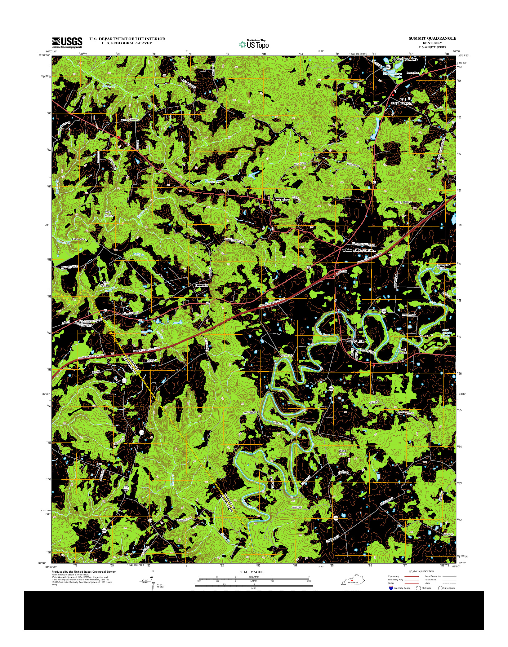 USGS US TOPO 7.5-MINUTE MAP FOR SUMMIT, KY 2013