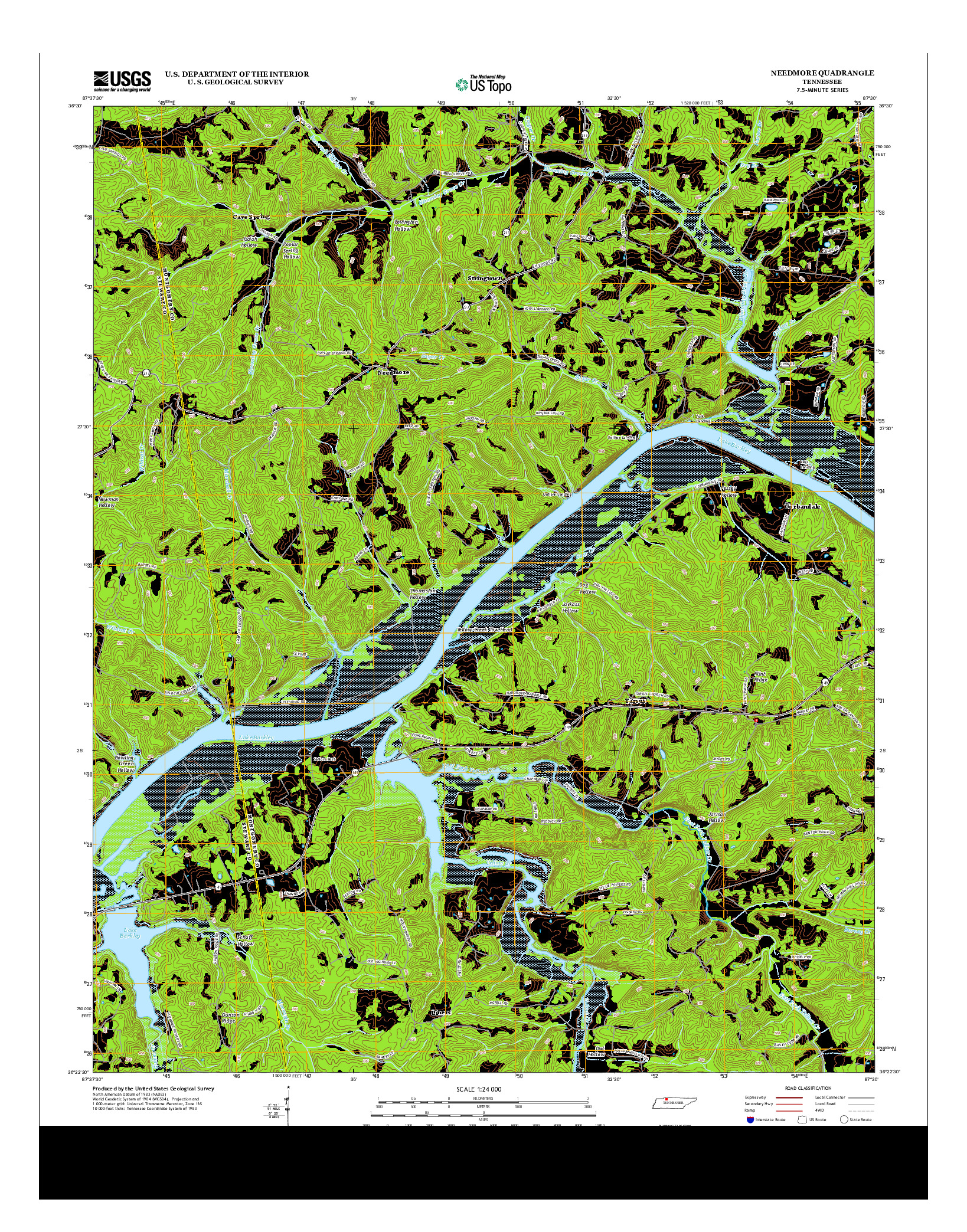 USGS US TOPO 7.5-MINUTE MAP FOR NEEDMORE, TN 2013