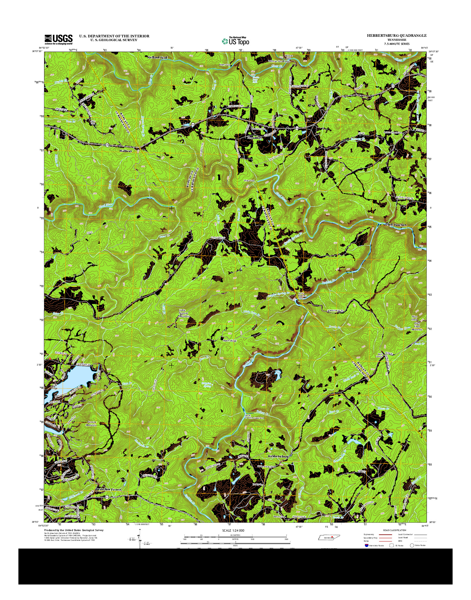 USGS US TOPO 7.5-MINUTE MAP FOR HEBBERTSBURG, TN 2013