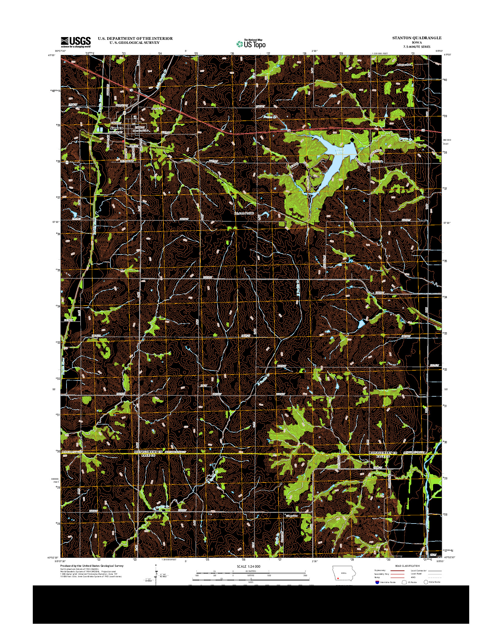 USGS US TOPO 7.5-MINUTE MAP FOR STANTON, IA 2013
