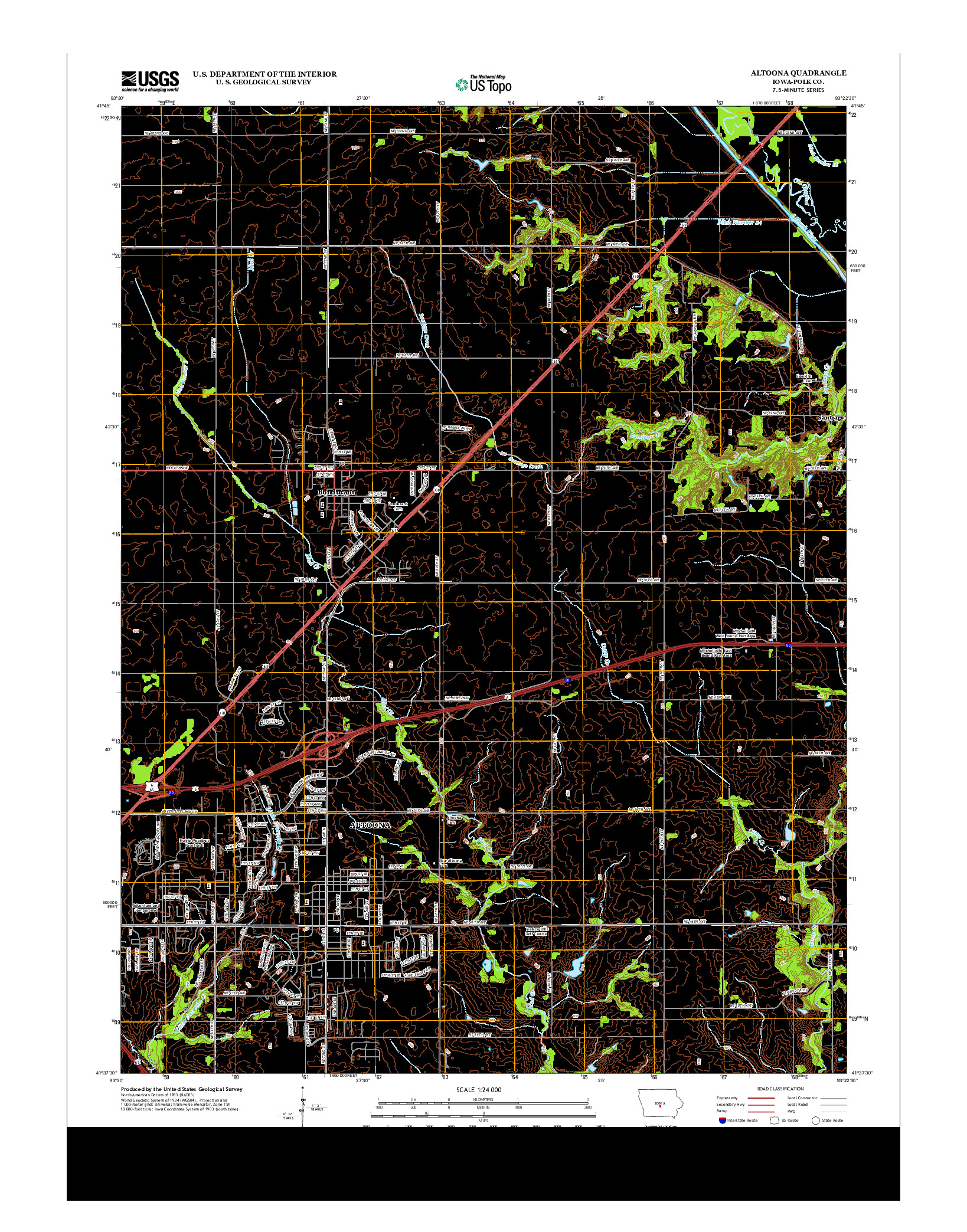 USGS US TOPO 7.5-MINUTE MAP FOR ALTOONA, IA 2013