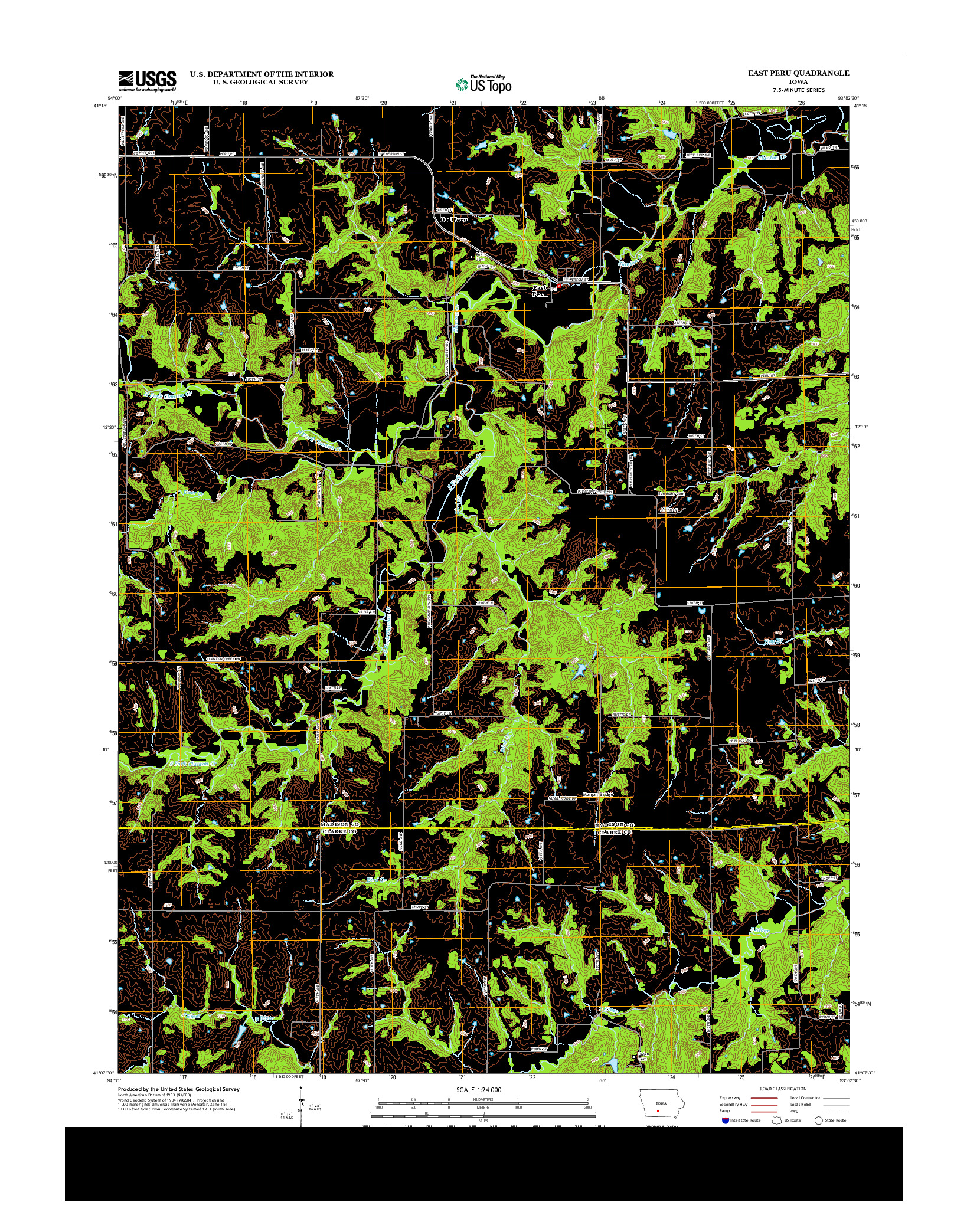 USGS US TOPO 7.5-MINUTE MAP FOR EAST PERU, IA 2013