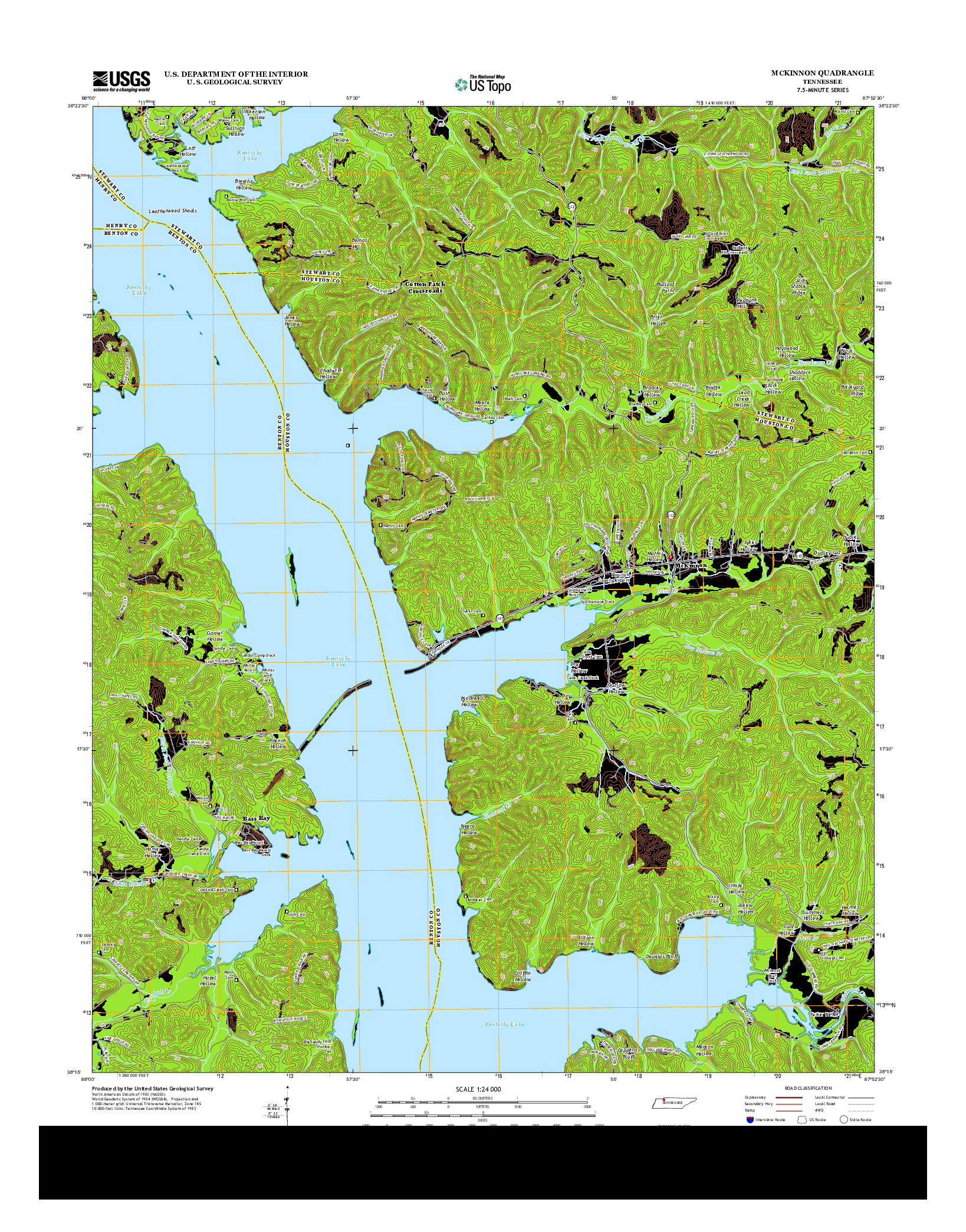 USGS US TOPO 7.5-MINUTE MAP FOR MCKINNON, TN 2013