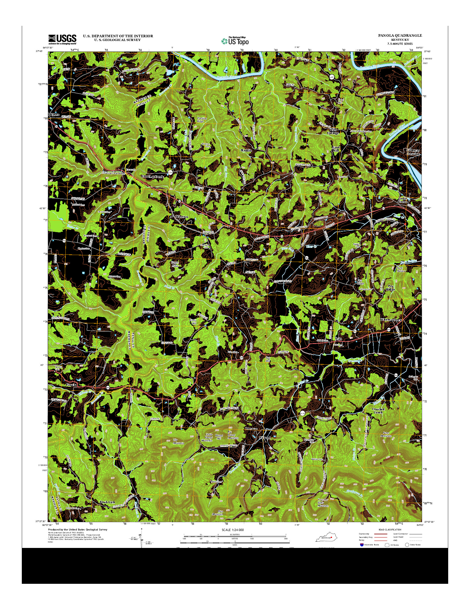 USGS US TOPO 7.5-MINUTE MAP FOR PANOLA, KY 2013