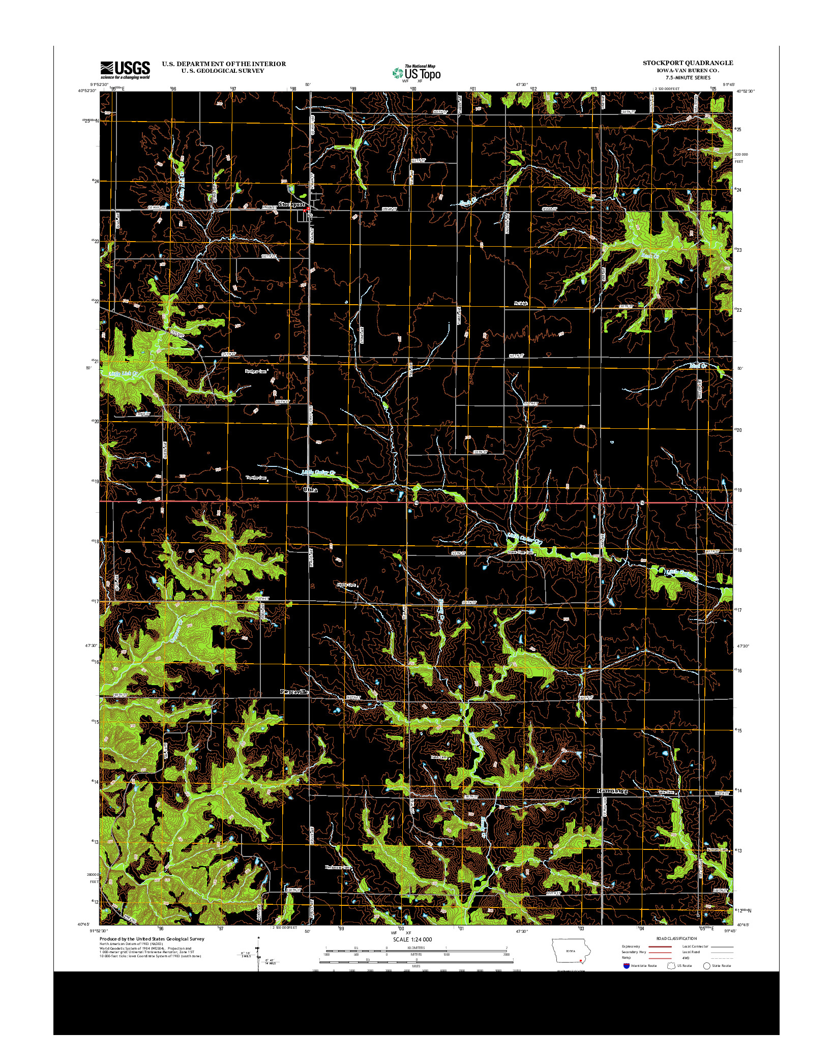 USGS US TOPO 7.5-MINUTE MAP FOR STOCKPORT, IA 2013