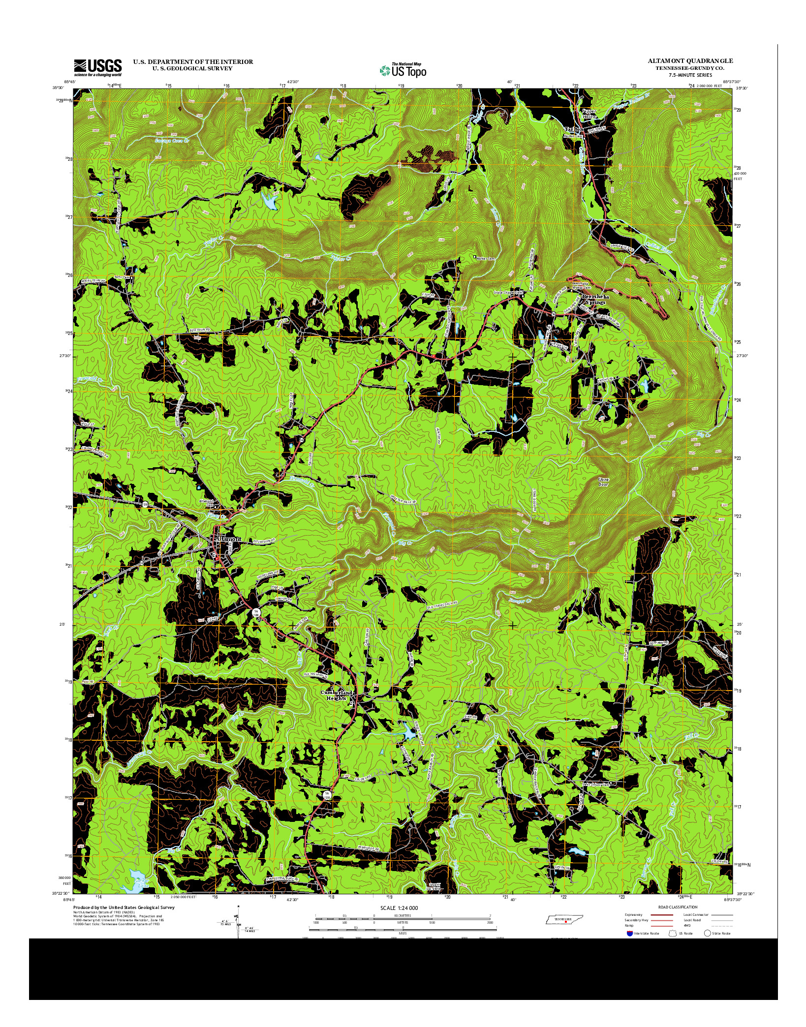 USGS US TOPO 7.5-MINUTE MAP FOR ALTAMONT, TN 2013