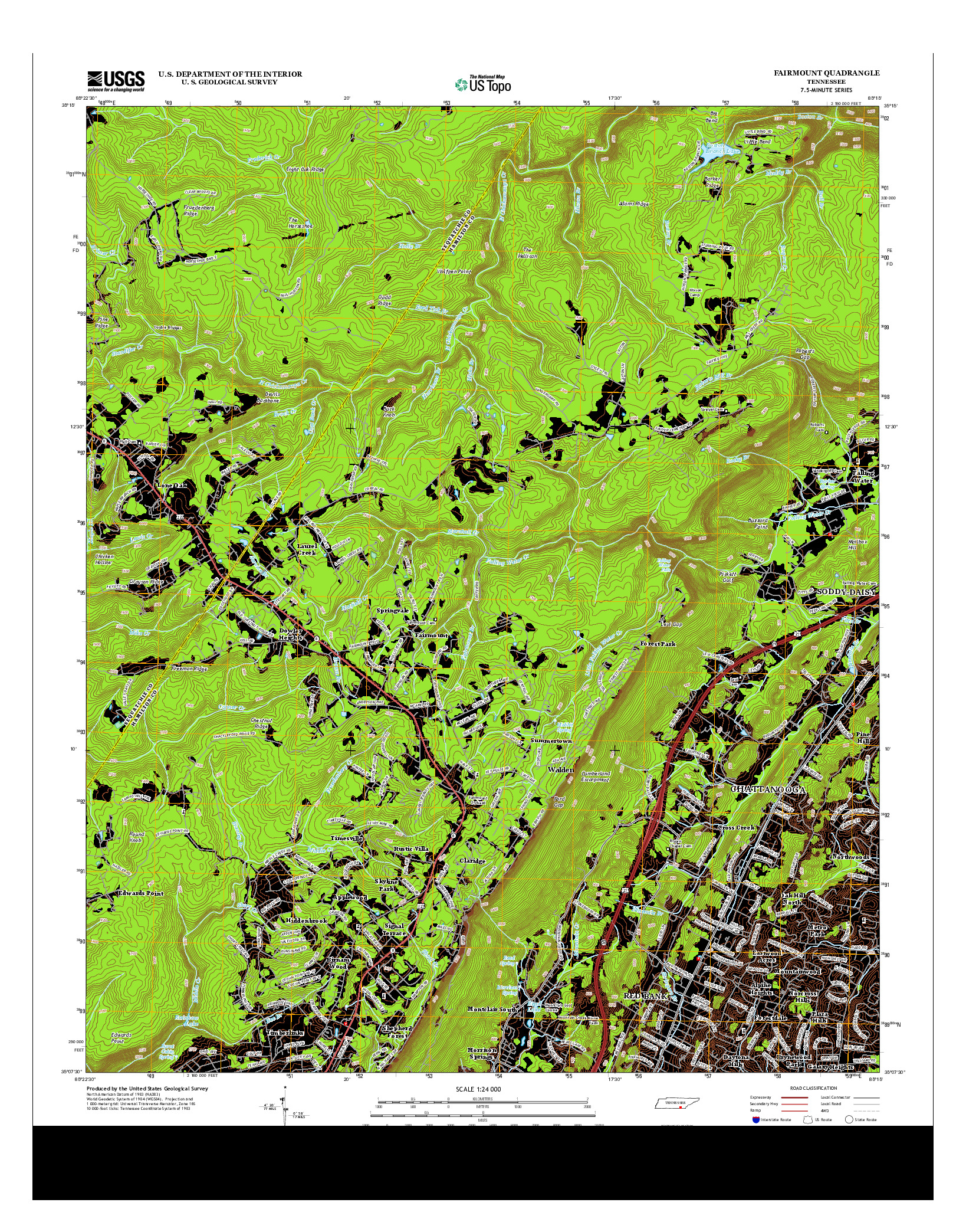 USGS US TOPO 7.5-MINUTE MAP FOR FAIRMOUNT, TN 2013