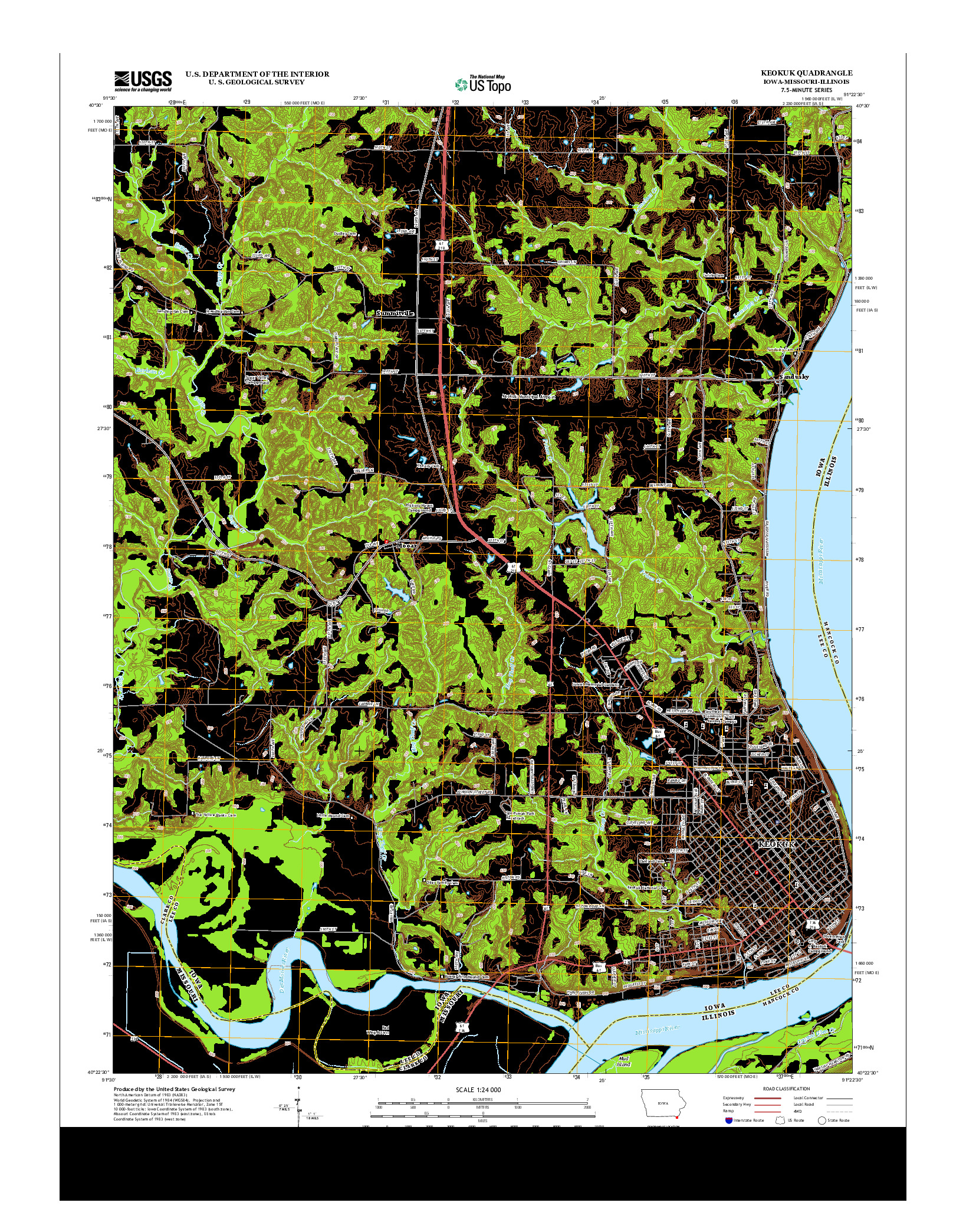 USGS US TOPO 7.5-MINUTE MAP FOR KEOKUK, IA-MO-IL 2013