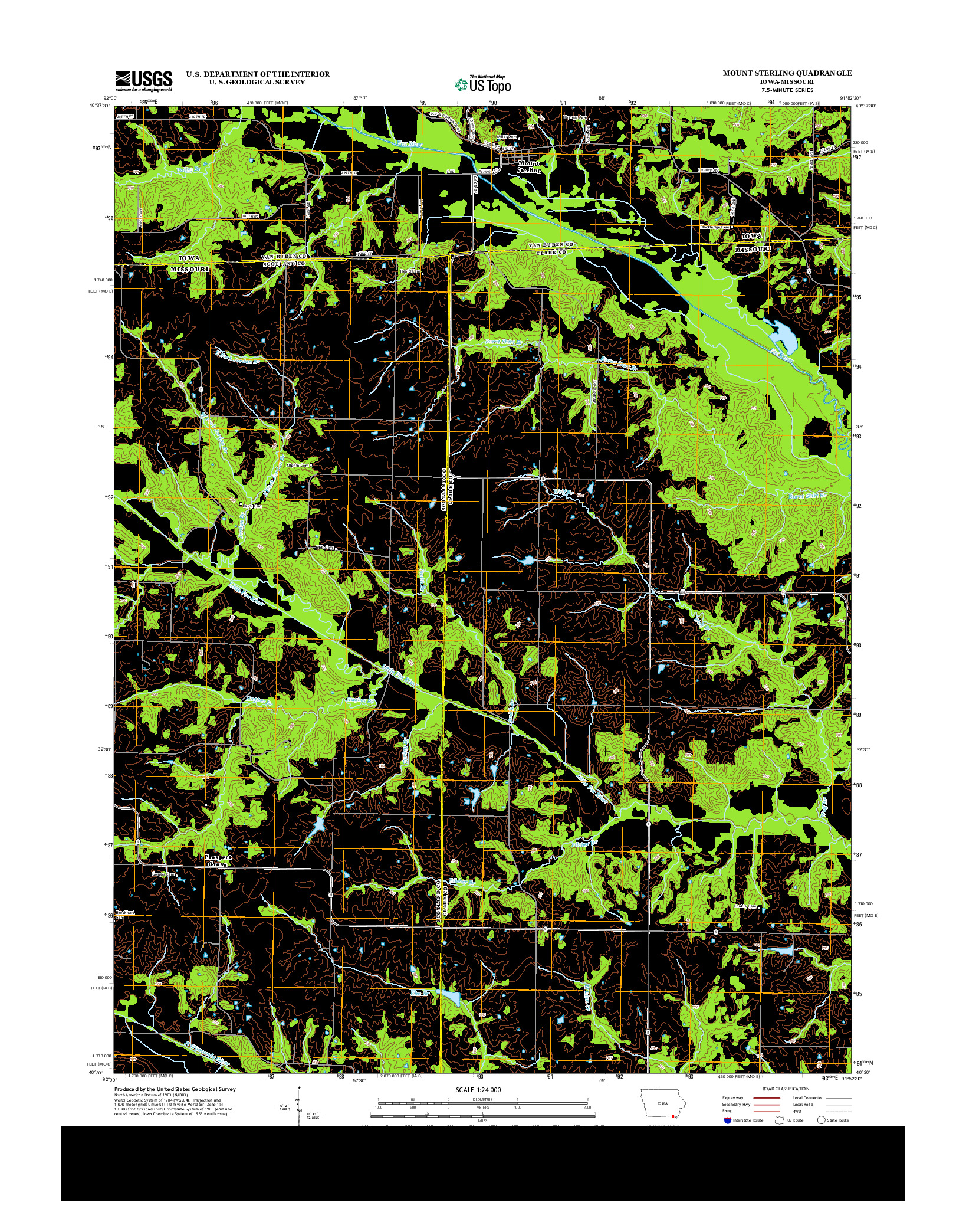 USGS US TOPO 7.5-MINUTE MAP FOR MOUNT STERLING, IA-MO 2013